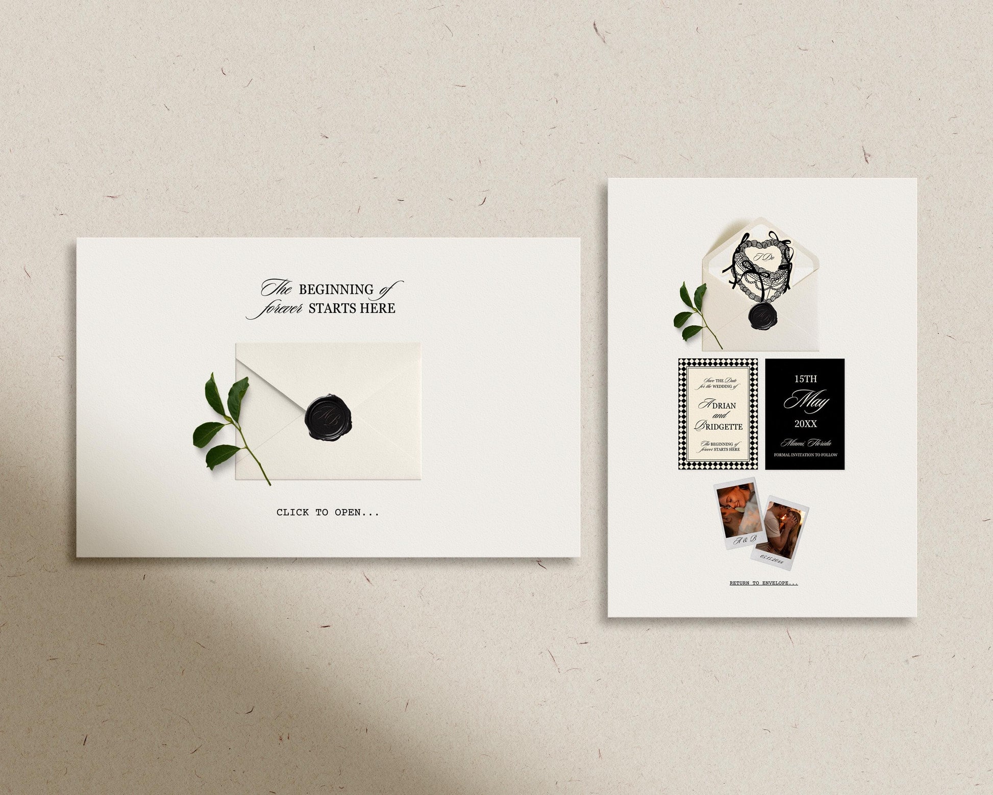 Minimalist Save the Date Website Template Editable Wedding Website Classy Digital Wedding Invitation Canva Template Modern Website Template