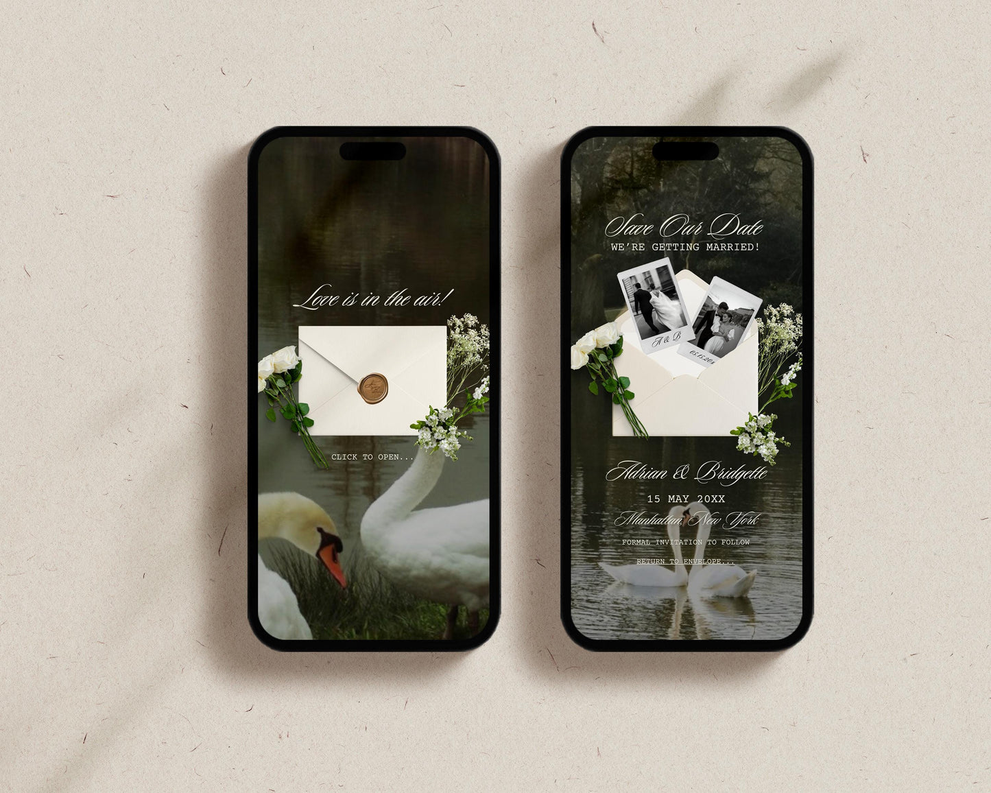 Elegant Floral Wedding Website Template Editable Save the Date Wedding Website DIY Classy Wedding  Website Invitation Template Custom
