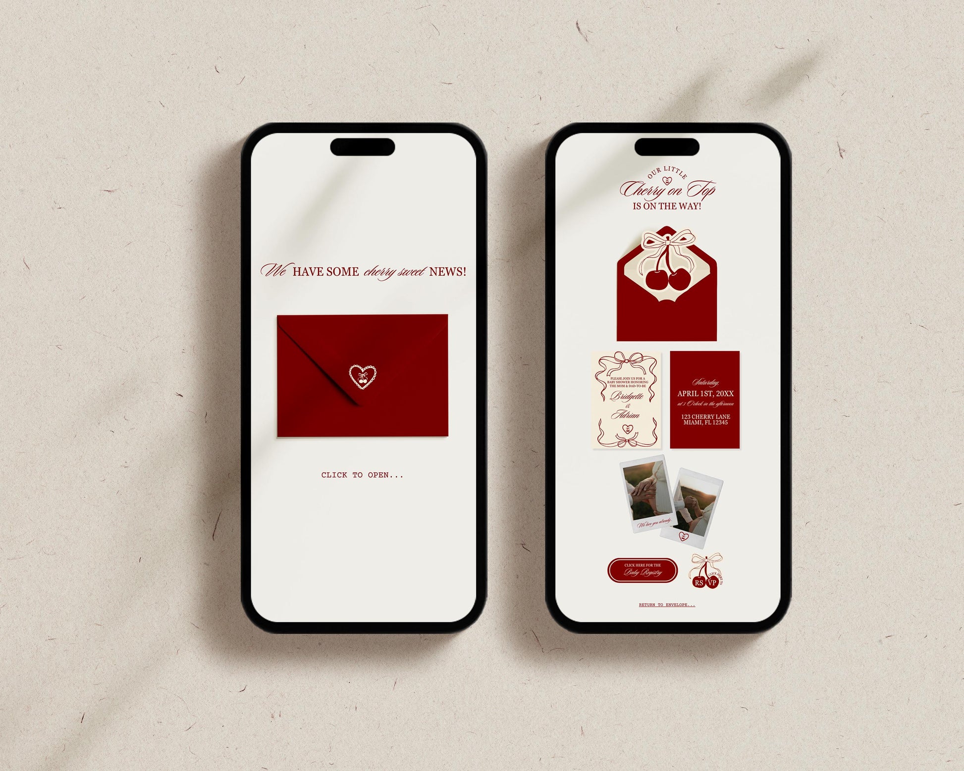 Cherry On Top Baby Shower Digital Invitation Template Baby Sprinkle Our Little Cherry On Top Hand Drawn Invite Editable Website Template