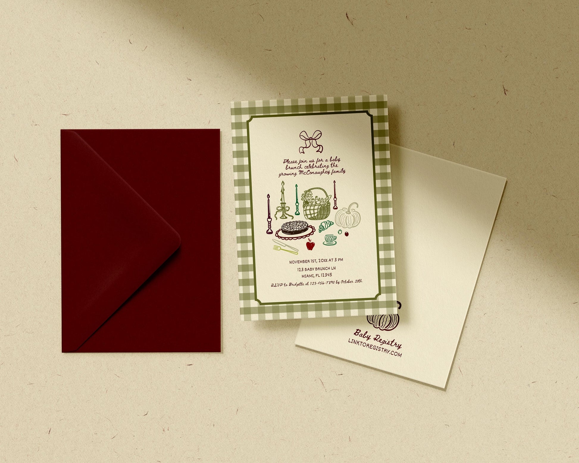 Fall Baby Brunch Invitation Template Coquette Garden Party Baby Shower Invite Editable Hand Drawn Baby Brunch Fall Locally Grown Baby Shower
