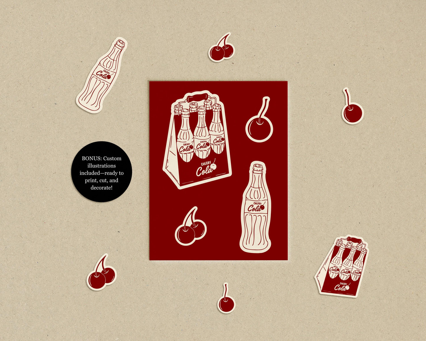 Ready to Pop Baby Shower Invitation Template: 50s Style Vintage Cola Theme (Canva Template)