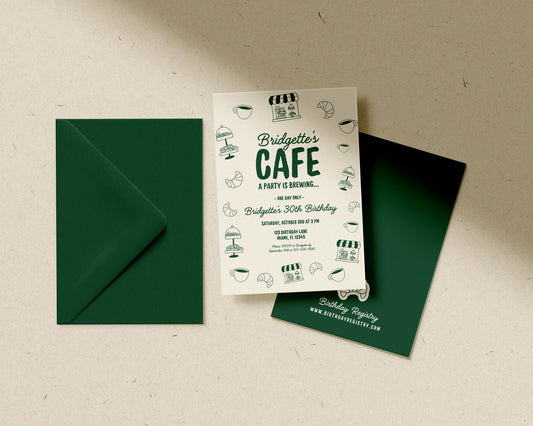 Cafe Birthday Invitation Template Editable Home Coffee Shop Party Invitation Coffee Birthday Party is Brewing Home Cafe Invitation Template