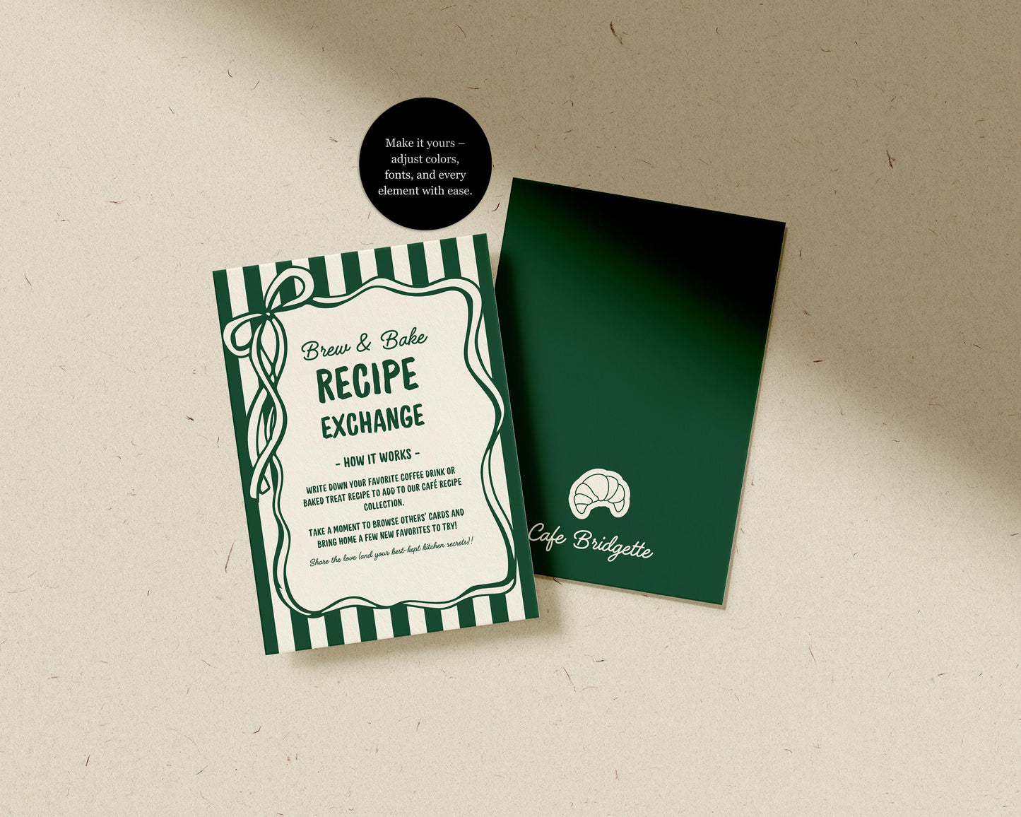 Cafe Birthday Recipe Exchange Template Editable Home Coffee Shop Party Sign Coffee Birthday Party is Brewing Home Cafe Recipe Template