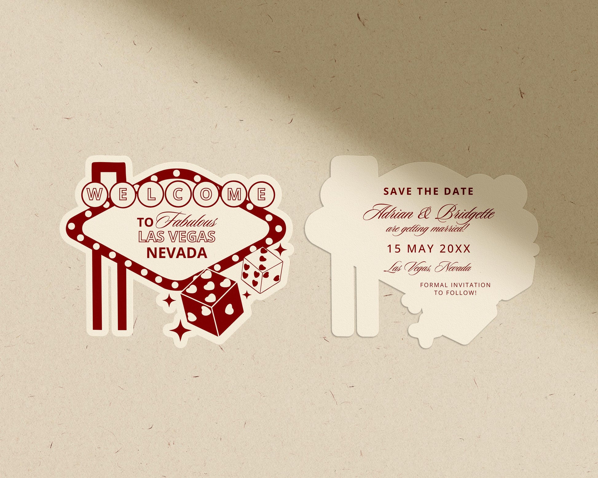 Vegas Wedding Bundle Templates: Lucky in Love Playing Cards Theme Invite, Save the Date, Details, and RSVP (Canva Templates)