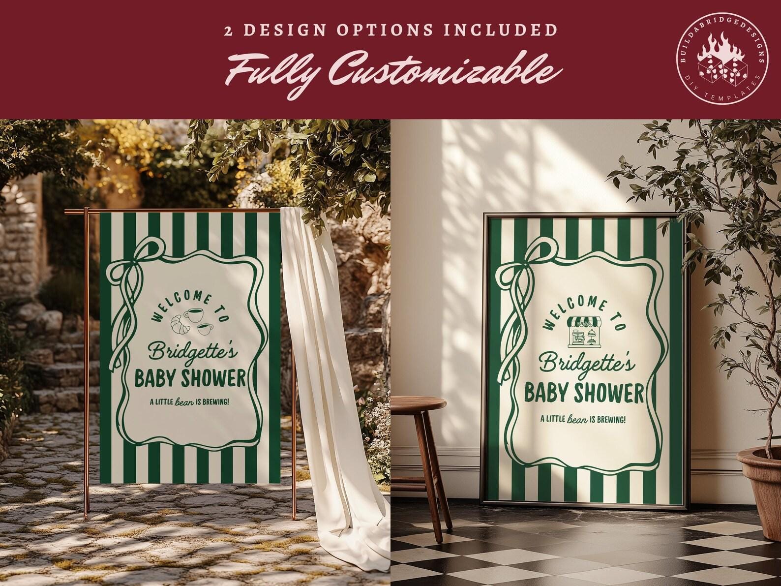 Cafe Bebe Baby Shower Bundle Templates Editable Coffee Shop Baby Shower Invitation Diaper Raffle Baby Is Brewing Home Cafe Baby Shower Games