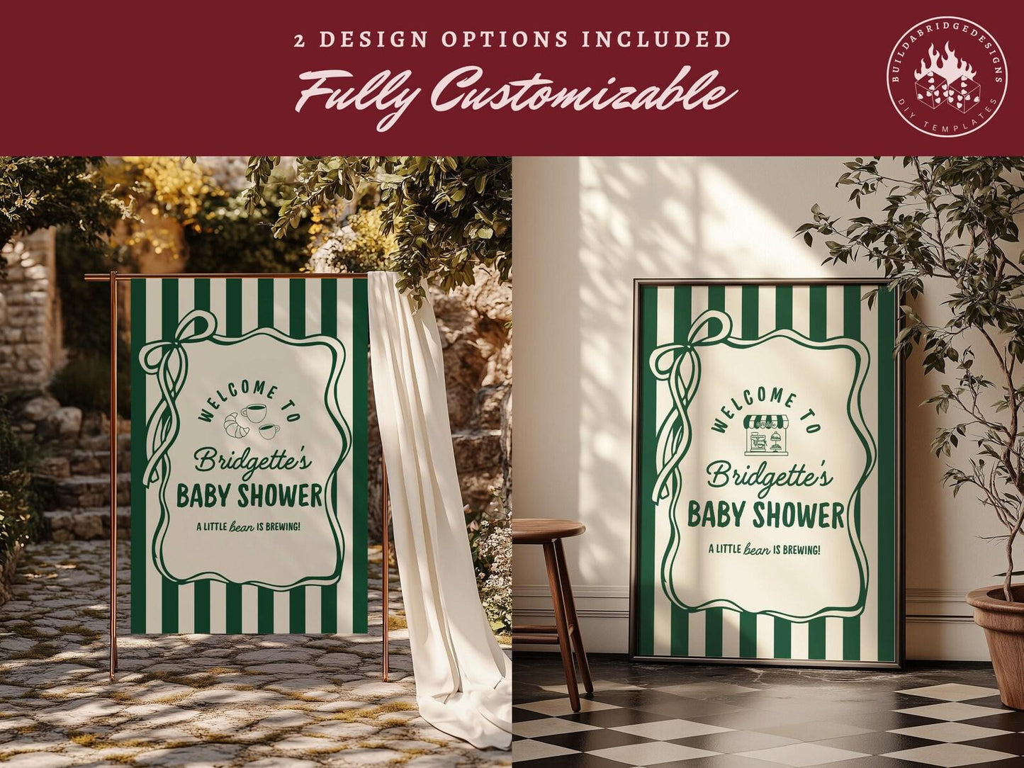 Cafe Bebe Baby Shower Bundle Templates Editable Coffee Shop Baby Shower Invitation Diaper Raffle Baby Is Brewing Home Cafe Baby Shower Games