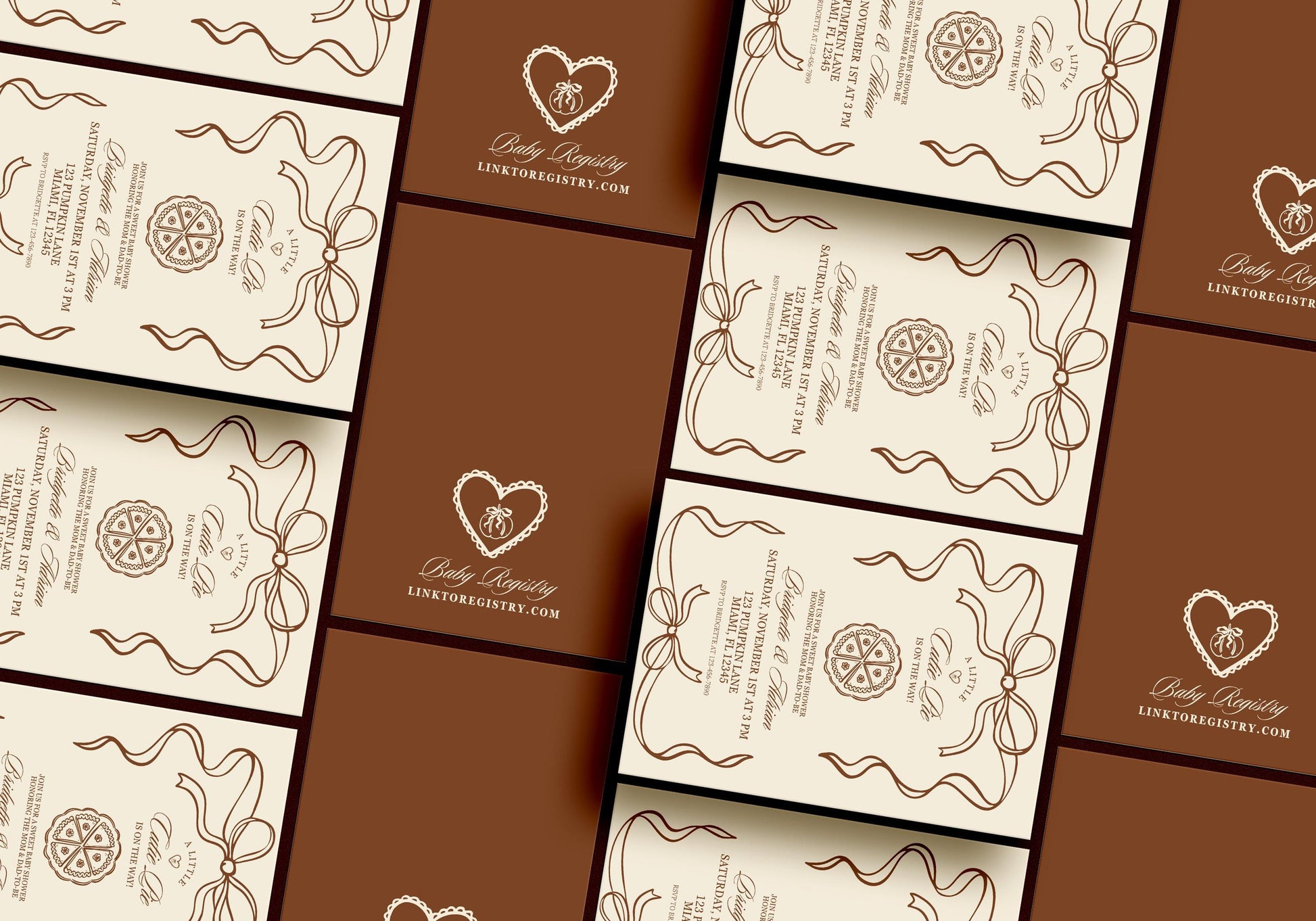 A Little Cutie Pie Is on the Way Baby Shower Invitation Template: Fall Pumpkin Pie Themed Baby Shower (Canva Template)