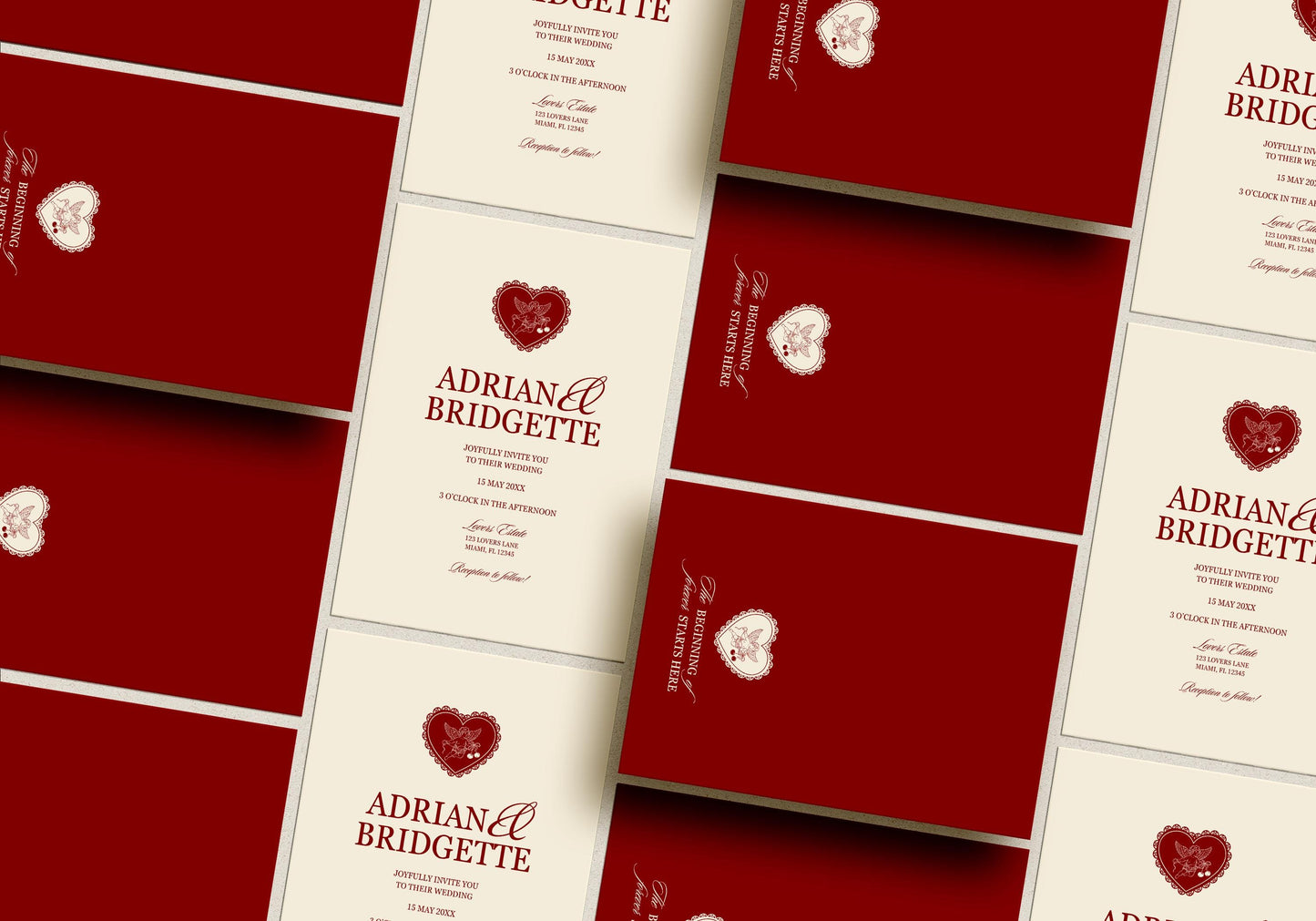 Romantic Wedding Invitation Template Whimsical Hand Drawn Wedding Invite Cupid Wedding Invitation Classy Wedding Suite Timeless Old Money