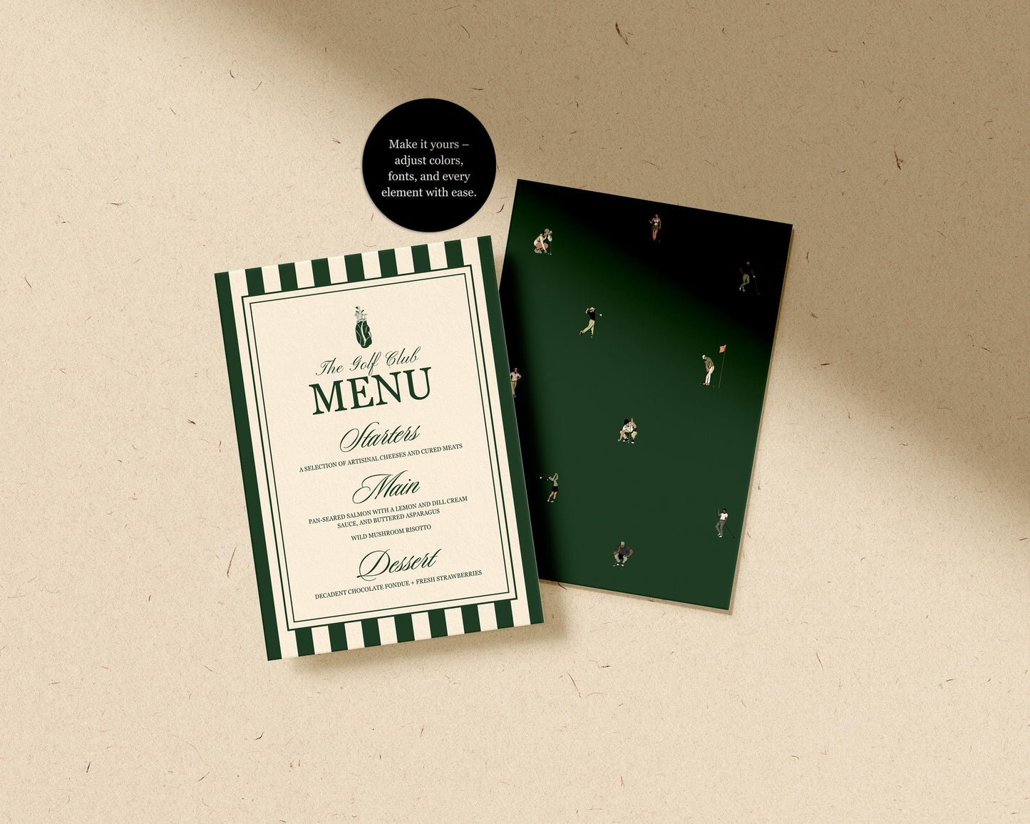 Golf Club Menu Template Country Club Menu and Place Cards Old Money Classy Golf Party Decor Let's Par-Tee Birthday Template Custom Menu