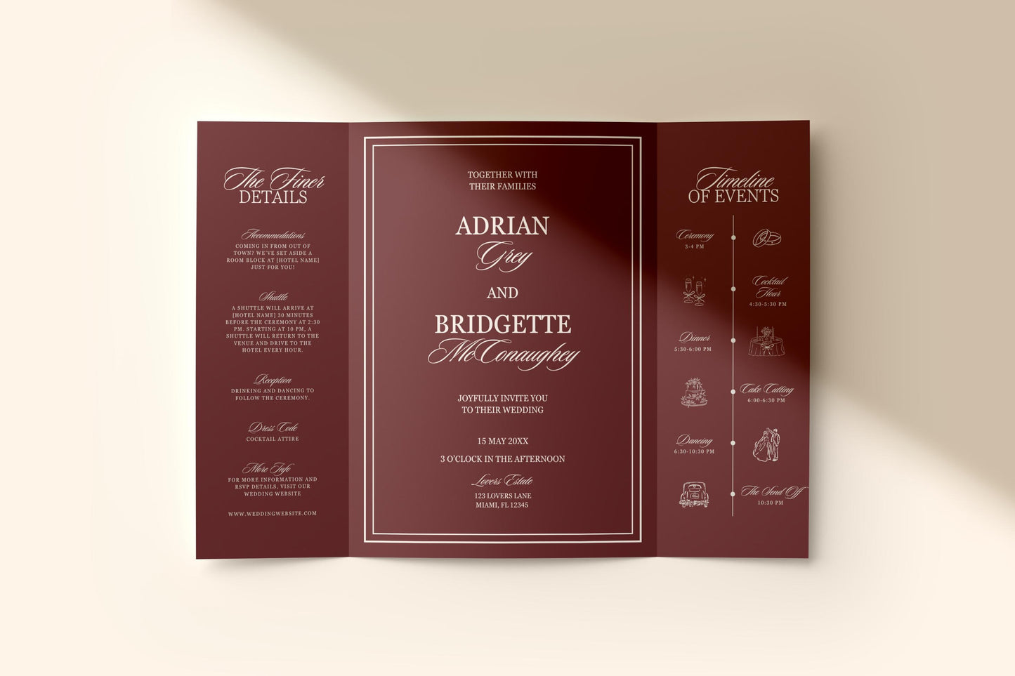 Wedding Invitation Template Gate Fold Design Mediterranean Wedding Invite Hand Drawn Romantic Wedding Template Editable Old Money Wedding