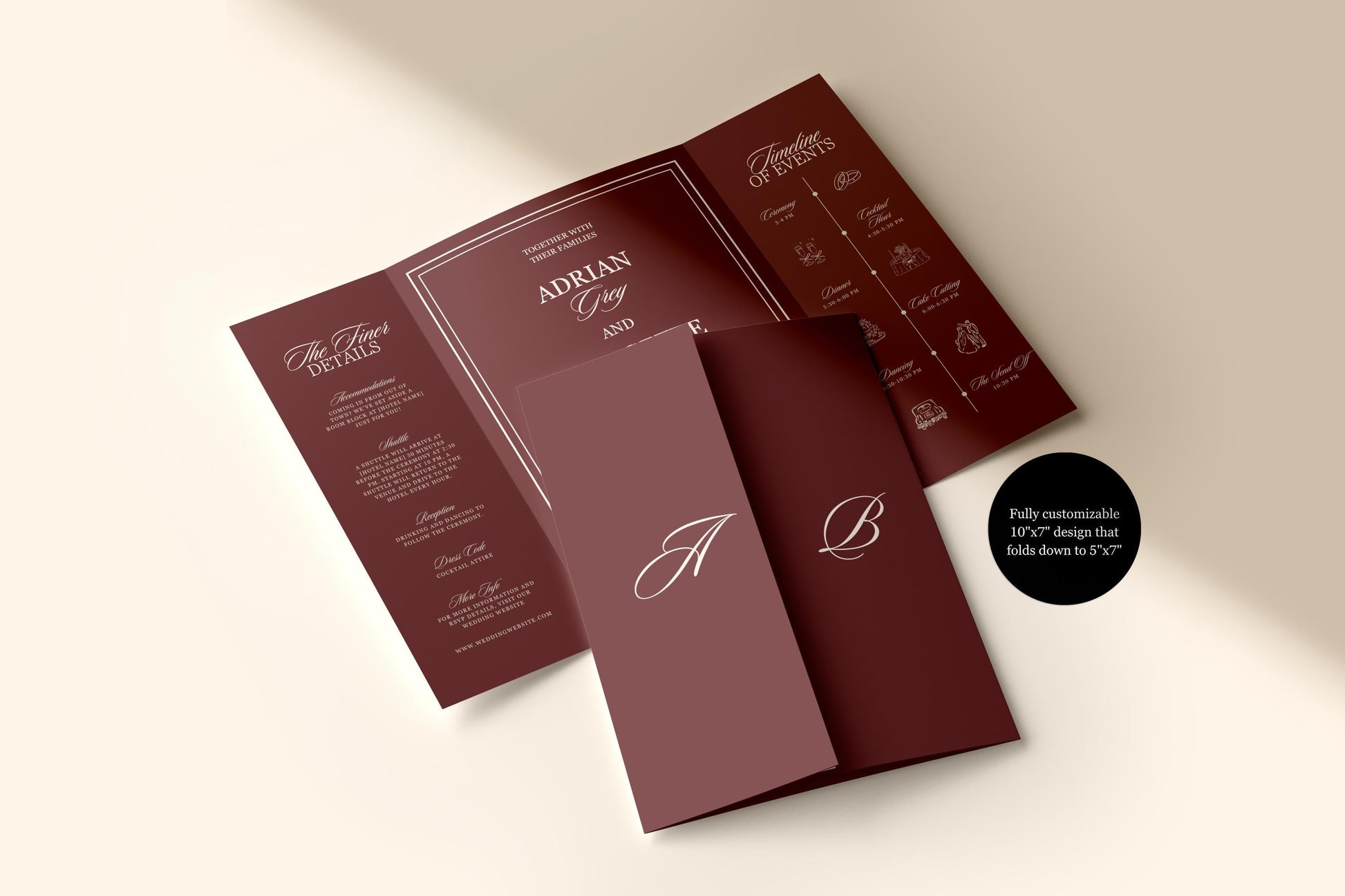 Wedding Invitation Template Gate Fold Design Mediterranean Wedding Invite Hand Drawn Romantic Wedding Template Editable Old Money Wedding