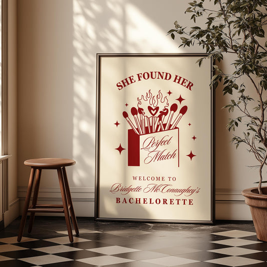 Perfect Match Bachelorette Welcome Sign Template Editable Perfect Match Bridal Shower Welcome Sign Romantic Engagement Party Welcome Sign