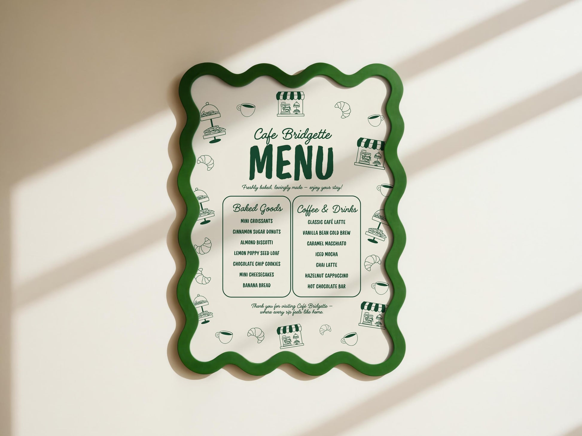 Cafe Menu Template Editable Home Coffee Shop Menu Coffee Birthday Party is Brewing Home Cafe Menu Customizable Template DIY Coffee Menu