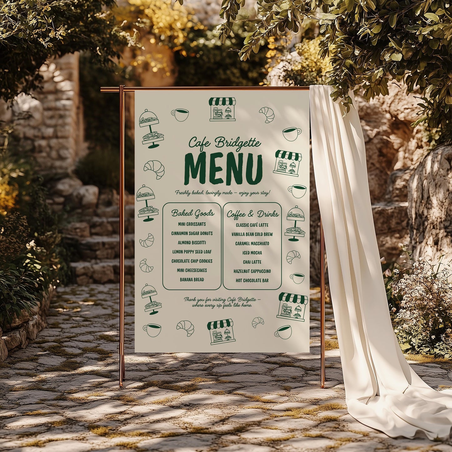 Cafe Menu Template Editable Home Coffee Shop Menu Coffee Birthday Party is Brewing Home Cafe Menu Customizable Template DIY Coffee Menu