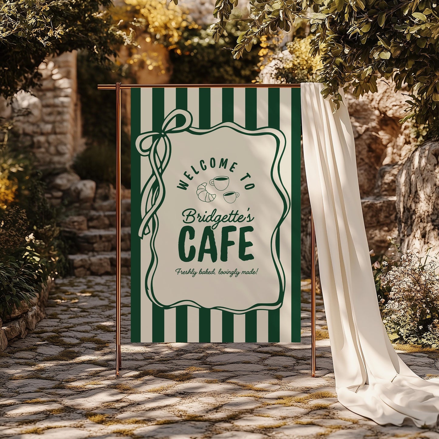 Home Cafe Birthday Welcome Sign Template Coffee Shop Birthday Sign Cozy Coffee Shop Birthday Party is Brewing Birthday Party Editable Sign