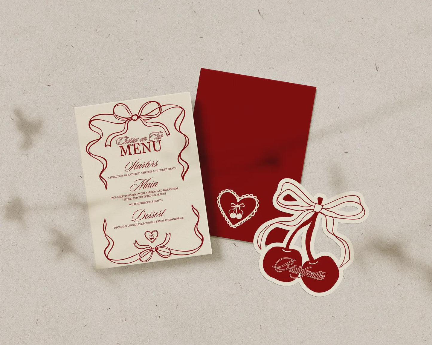 Cherry On Top Birthday Bundle Templates Editable Coquette Cherry on Top Birthday Invite Whimsical Hand Drawn Cherry Birthday Invitation