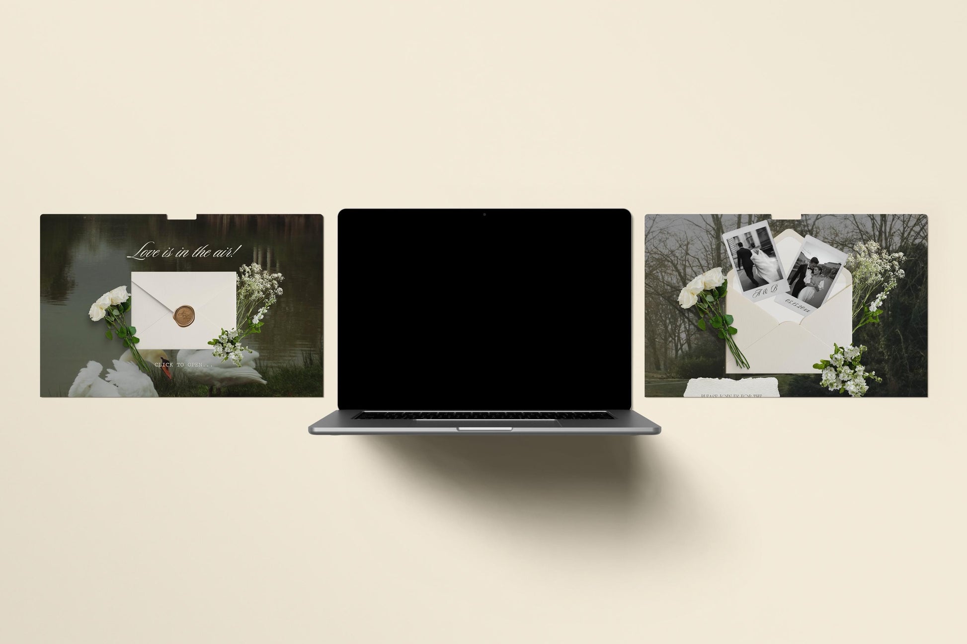 Editable Swan Green Wedding Website Template Digital Wedding Invitation RSVP Google Form Moody Green Floral Canva Website Vintage Wedding