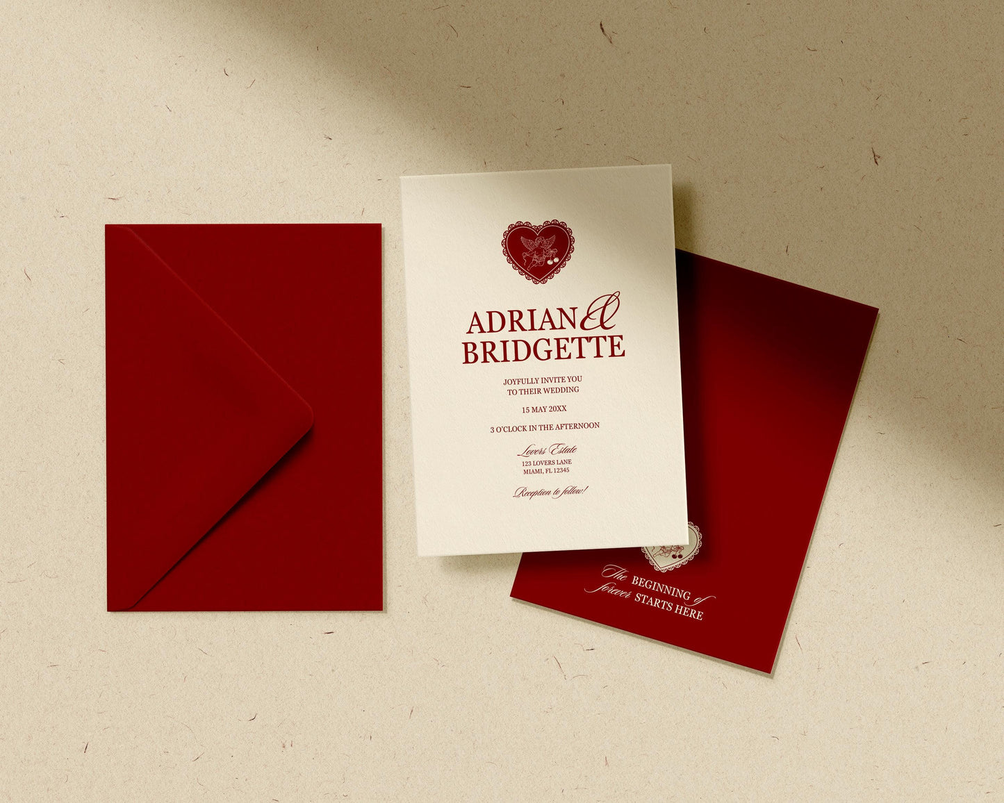 Romantic Wedding Invitation Template Whimsical Hand Drawn Wedding Invite Cupid Wedding Invitation Classy Wedding Suite Timeless Old Money