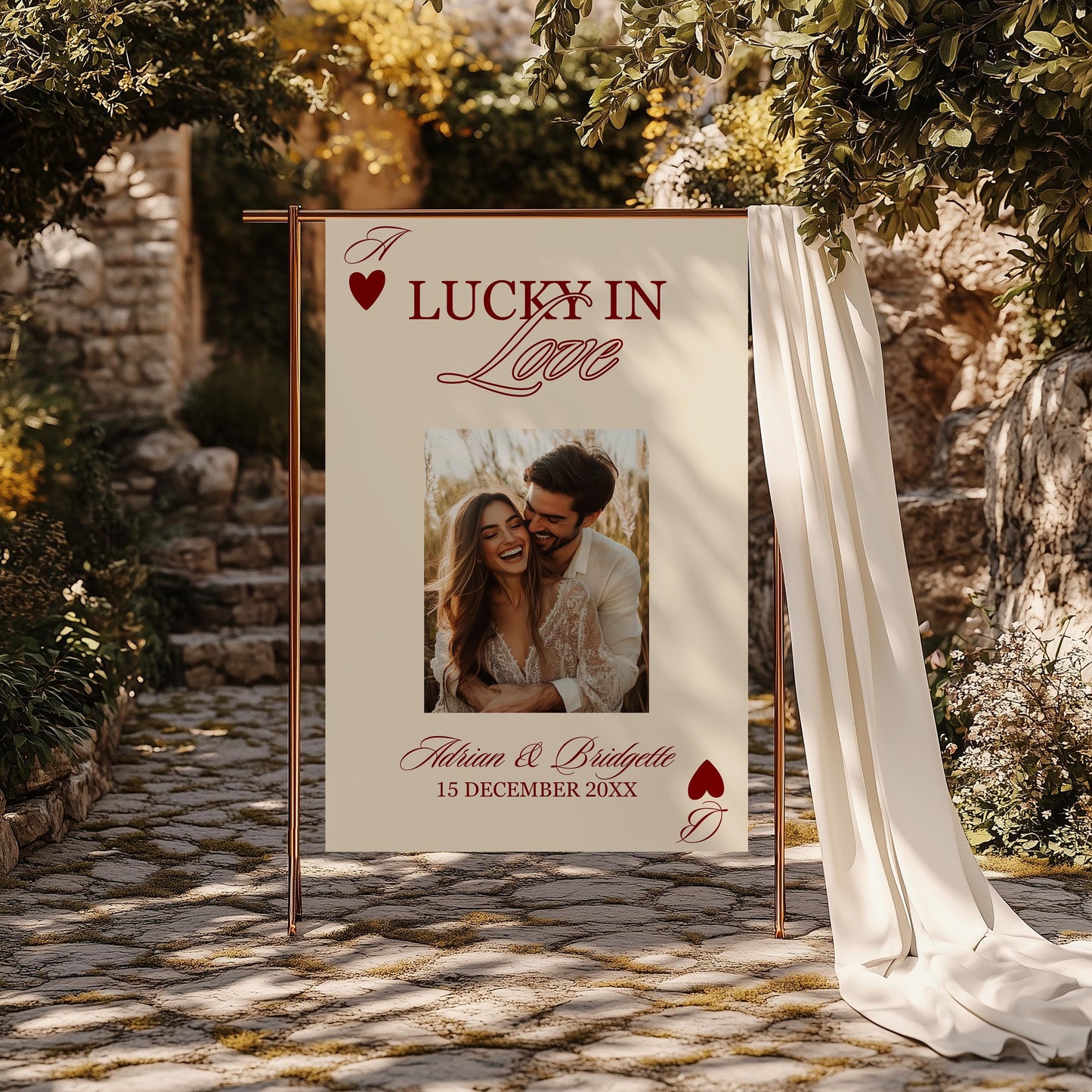 Vegas Wedding Welcome Sign Template Editable Lucky in Love Las Vegas Wedding Welcome Sign Vintage Vegas Reception Party Welcome Sign Custom