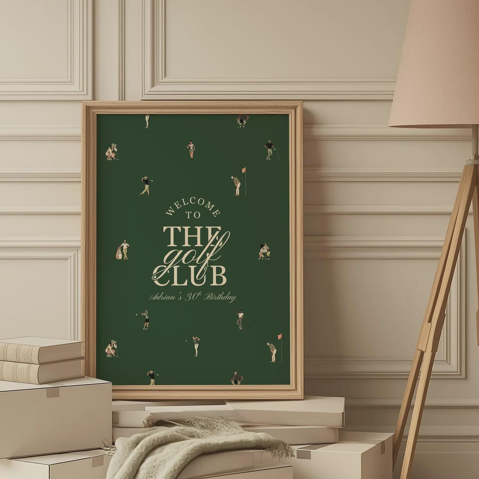 Vintage Golf Birthday Invitation Template: Let's Par-Tee Country Club Theme (5x7 Digital Download)