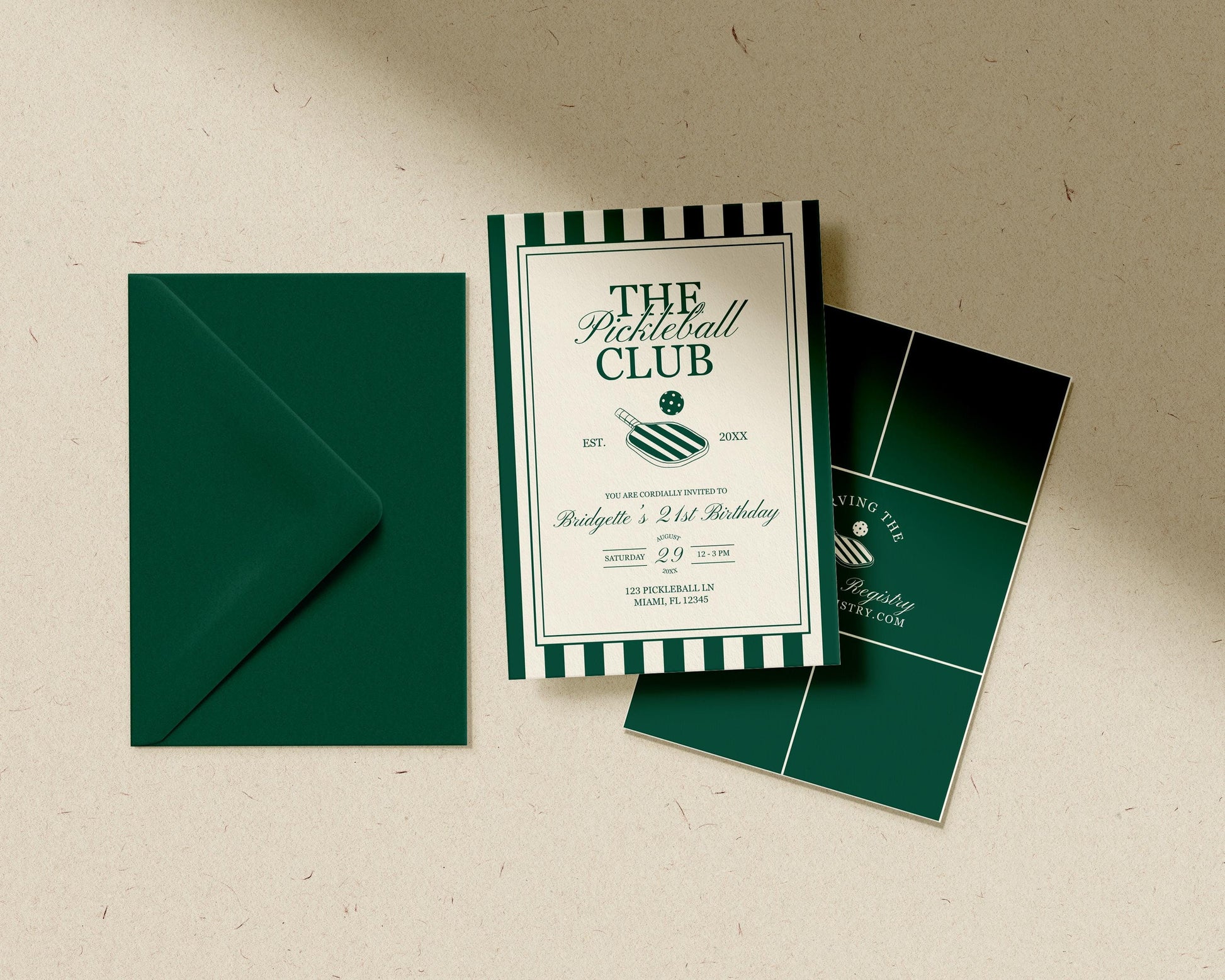 Pickleball Birthday Invitation Template Editable Country Club Invite Pickleball Template Sporty Pickleball Party Invitation Old Money Invite