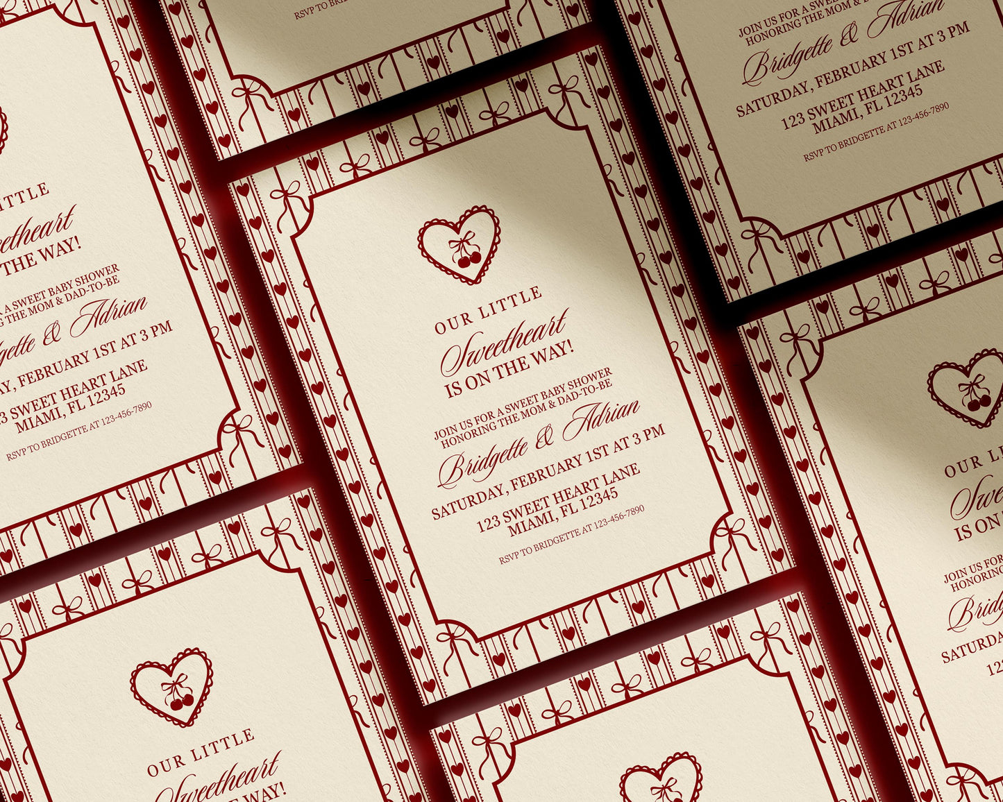 Sweetheart Baby Shower Invitation Template Editable Valentine Baby Shower Set Sweetheart Baby Sprinkle Coquette Diaper Raffle Books for Baby