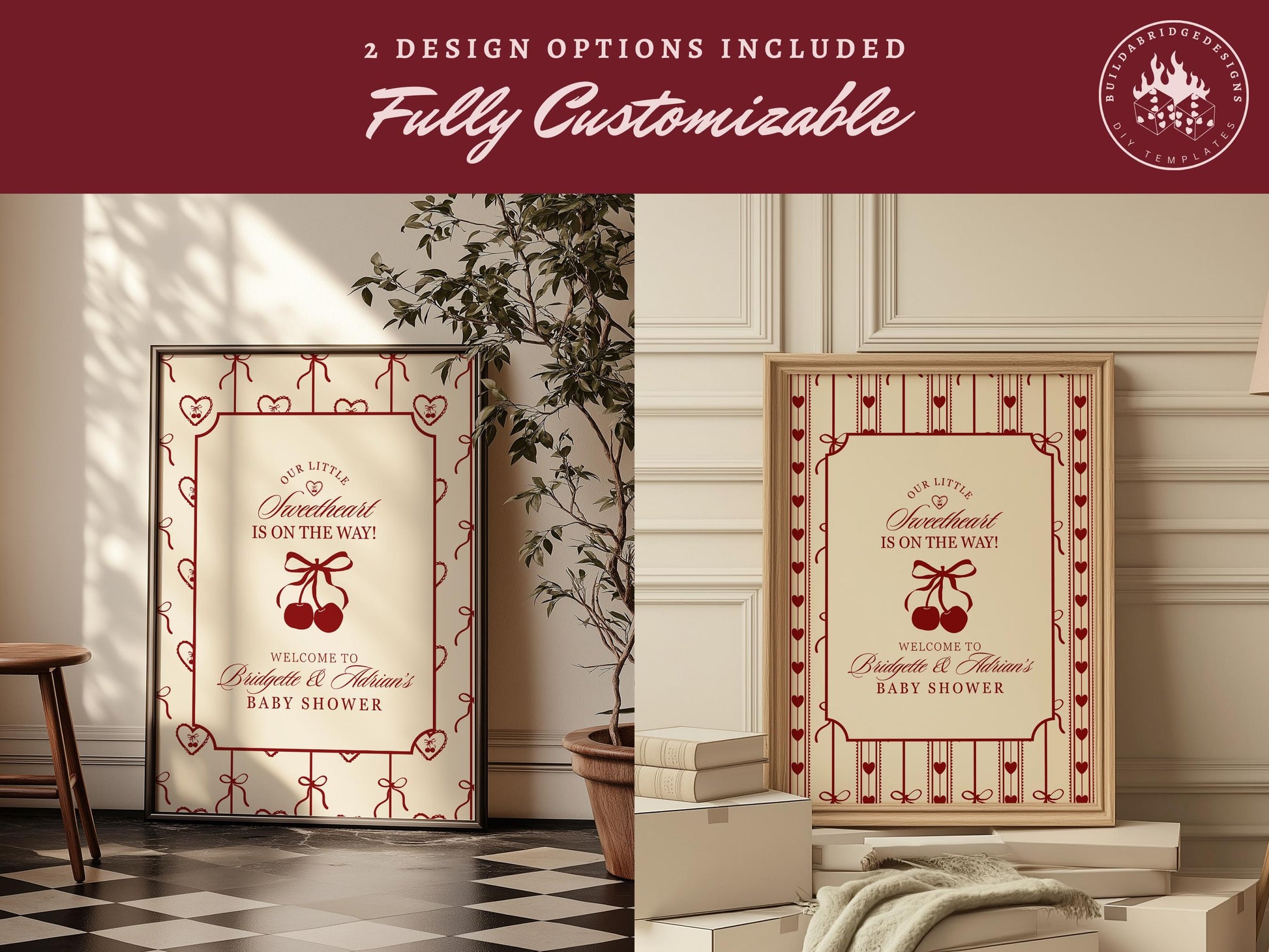 Sweetheart Baby Shower Welcome Sign Template Editable Valentine Baby Shower Signage Sweetheart Baby Sprinkle Coquette Party Welcome Sign
