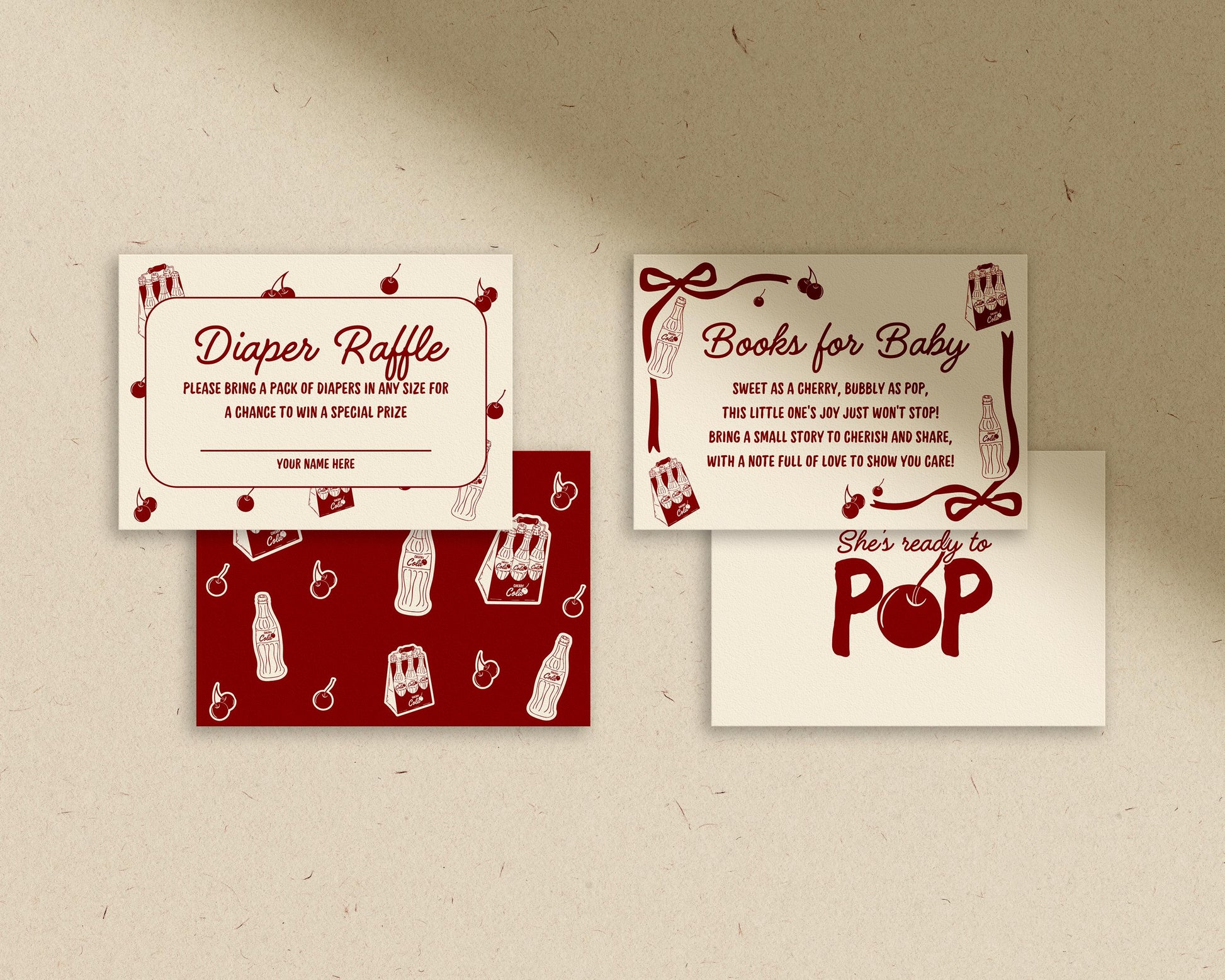 She's Ready to Pop Baby Shower Invitation Template Editable Vintage Soda Baby Shower Invite Retro Cola Baby Shower Ready to Pop Invitation