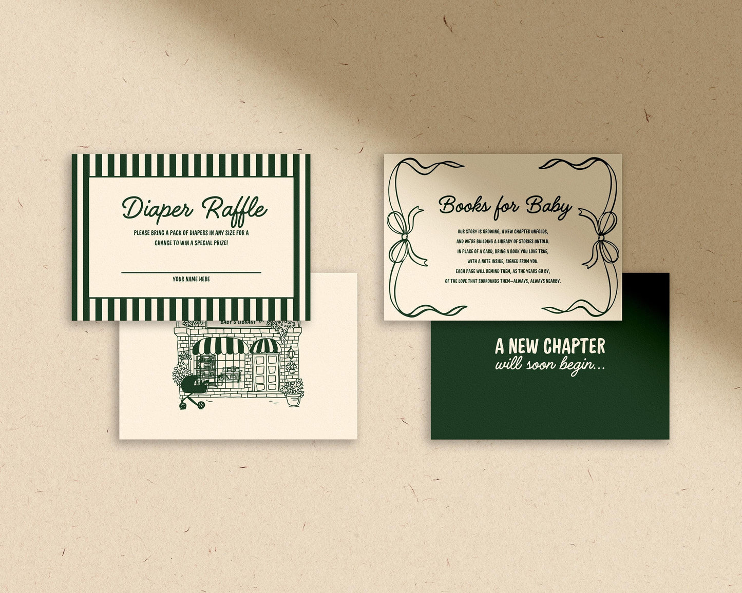 A New Chapter Baby Shower Invitation Template Editable Book Club Baby Shower Invite Template Diaper Raffle and Books for Baby Vintage Books