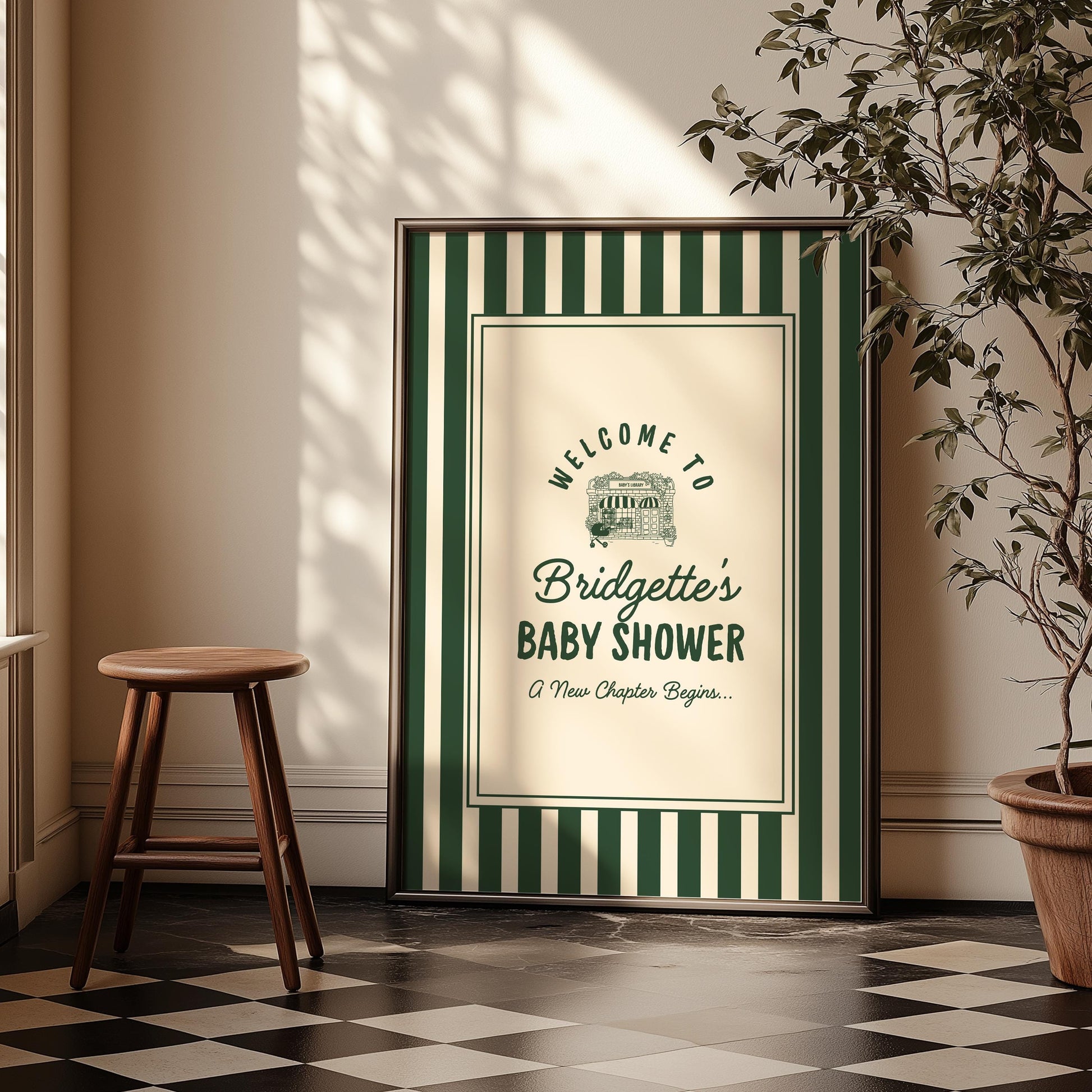 A New Chapter Baby Shower Welcome Sign Template Editable Book Club Baby Shower Welcome Sign Vintage Bookstore Welcome Sign Party Decor Sign