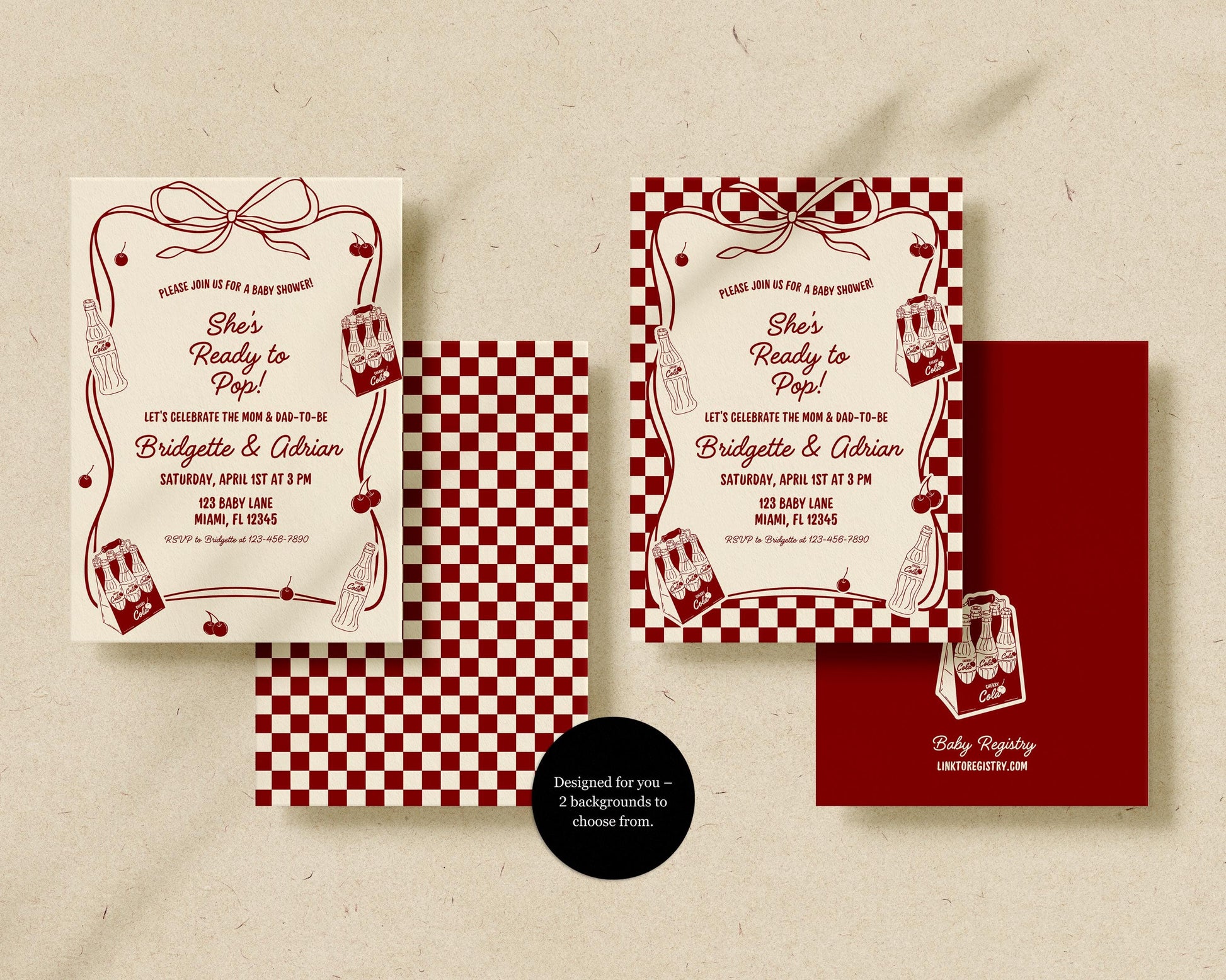She's Ready to Pop Baby Shower Invitation Template Editable Vintage Soda Baby Shower Invite Retro Cola Baby Shower Ready to Pop Invitation