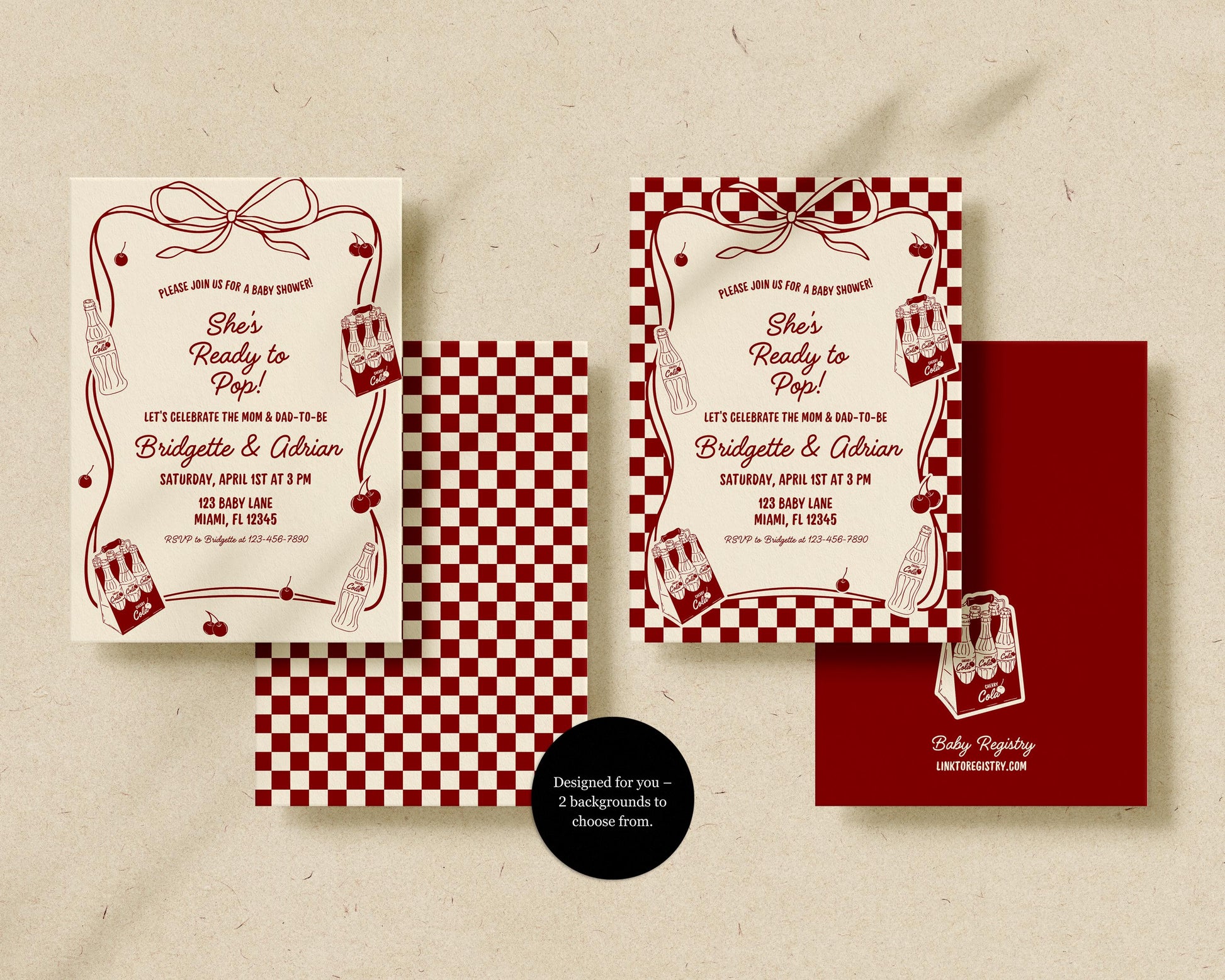 She's Ready to Pop Baby Shower Invitation Template Editable Vintage Soda Baby Shower Invite Retro Cola Baby Shower Ready to Pop Invitation