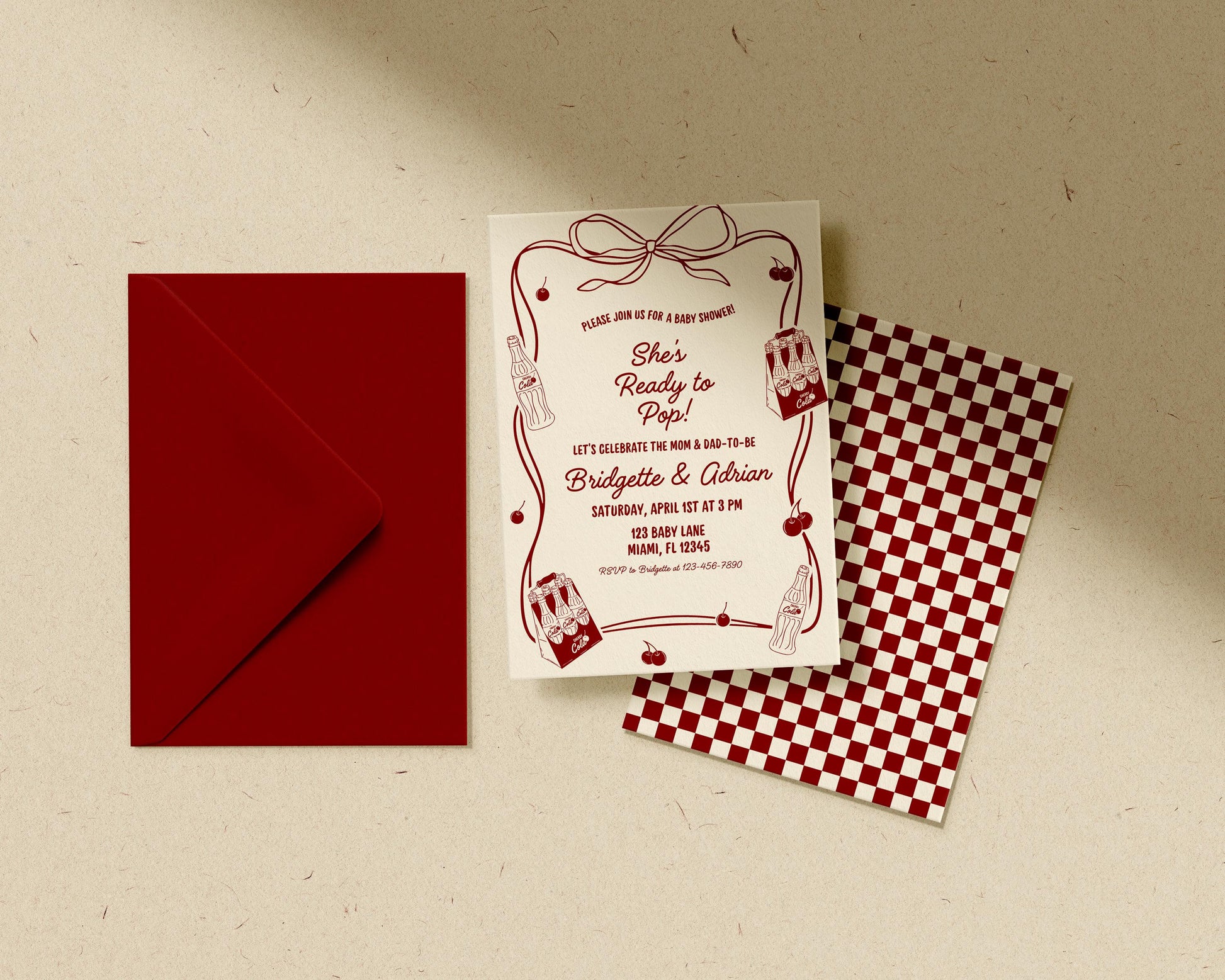 She's Ready to Pop Baby Shower Invitation Template Editable Vintage Soda Baby Shower Invite Retro Cola Baby Shower Ready to Pop Invitation