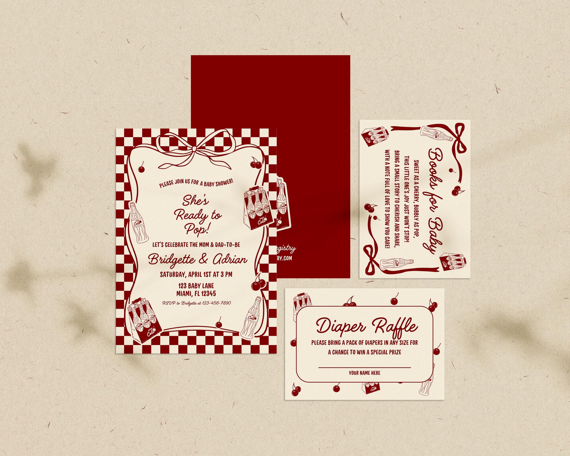 She's Ready to Pop Baby Shower Invitation Template Editable Vintage Soda Baby Shower Invite Retro Cola Baby Shower Ready to Pop Invitation