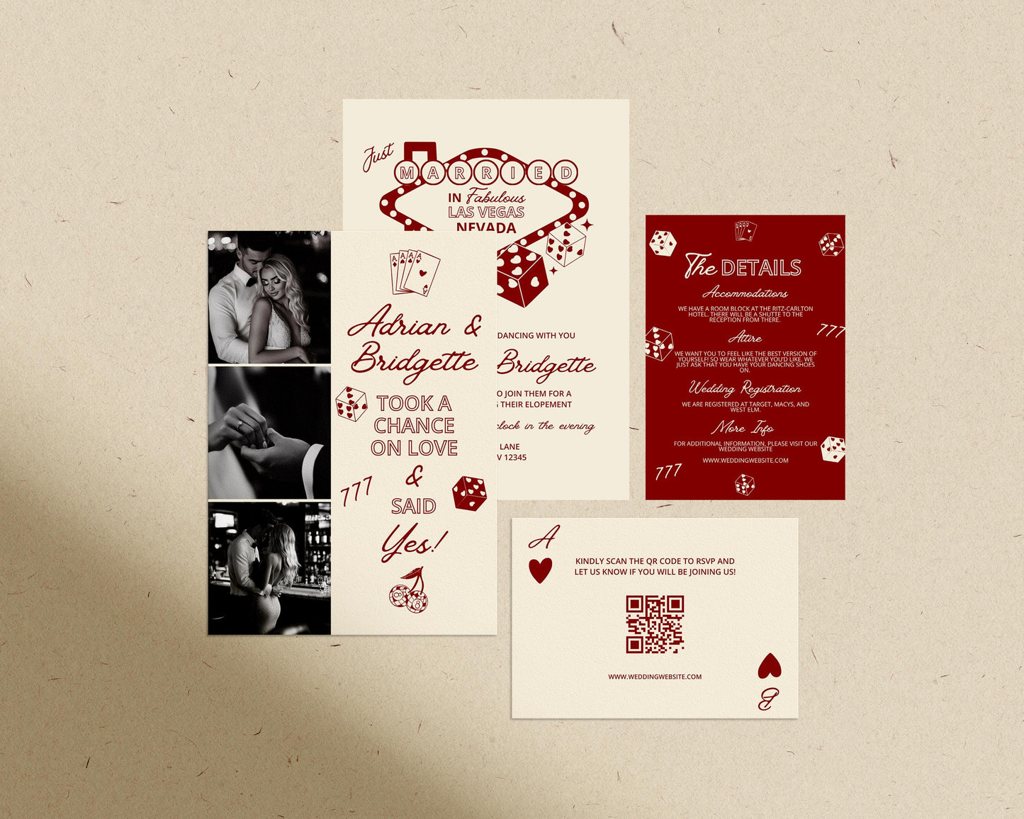 Vegas Elopement Invitation Template Vegas Reception Invitation Lucky in Love Wedding Playing Cards Invitation Elopement Announcement Invite