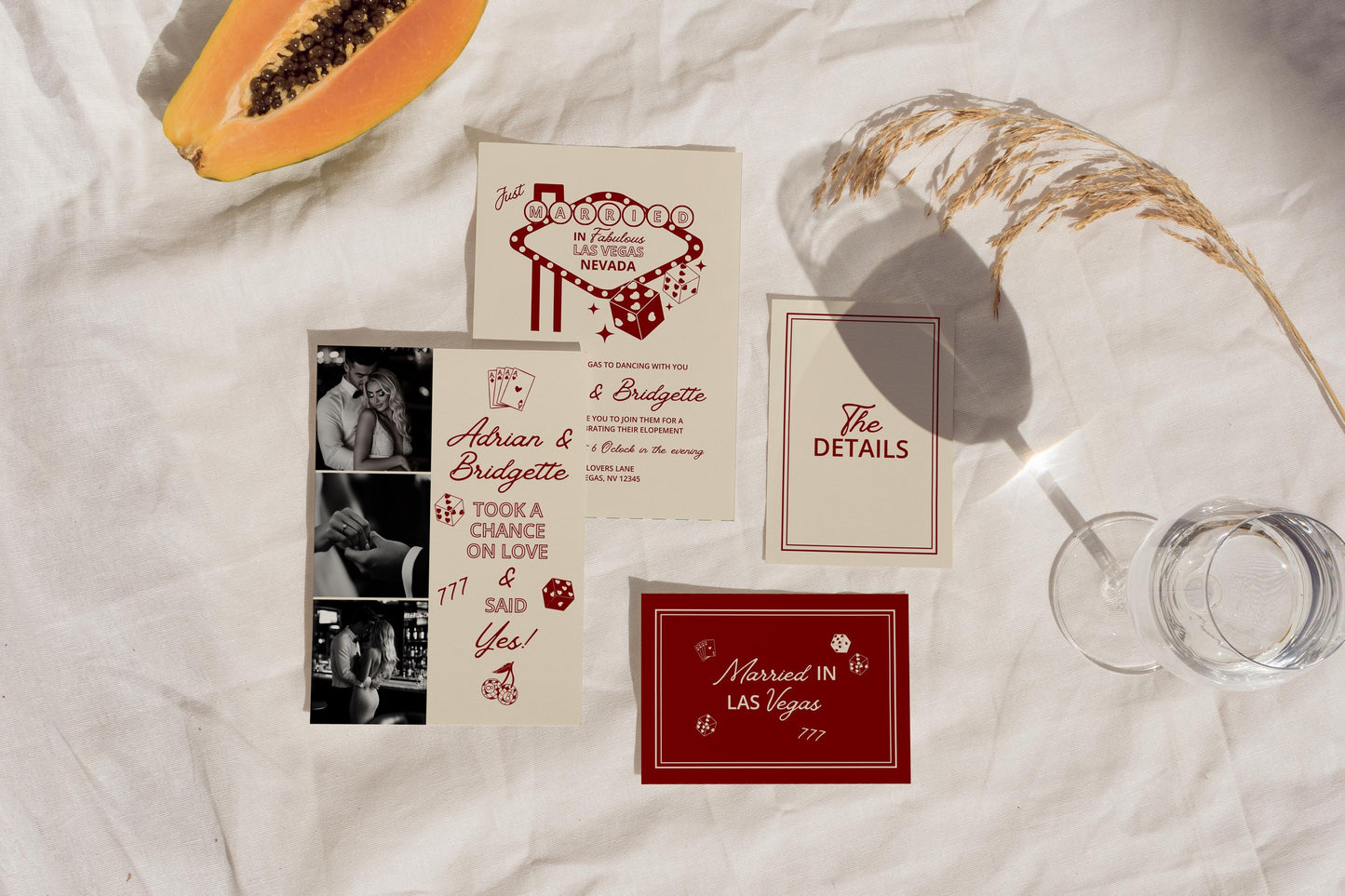 Vegas Elopement Invitation Template Vegas Reception Invitation Lucky in Love Wedding Playing Cards Invitation Elopement Announcement Invite