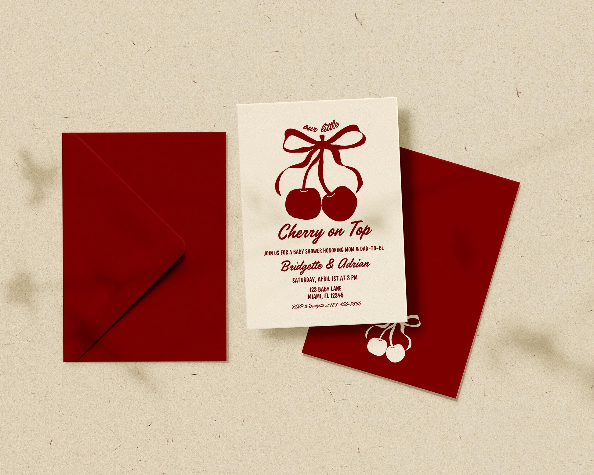 Cherry On Top Baby Shower Bundle Templates Cherry Themed Baby Shower Coquette Cherry Bow Baby Sprinkle Hand Drawn Whimsical Doodles Cherry