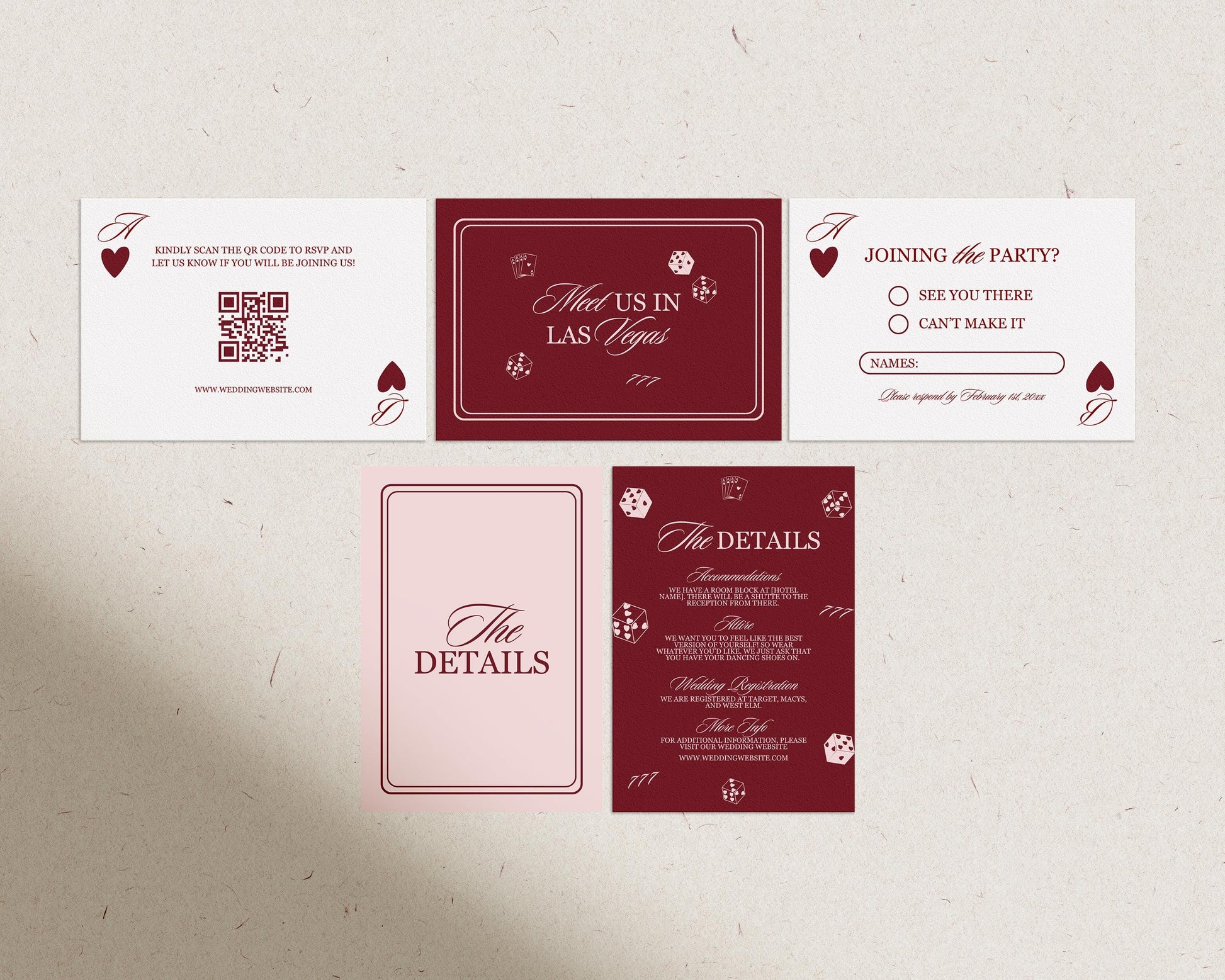Vegas Wedding Invitation Template Vegas Reception Invitation Lucky in Love Wedding Playing Cards Invitation Elopement Announcement Invite