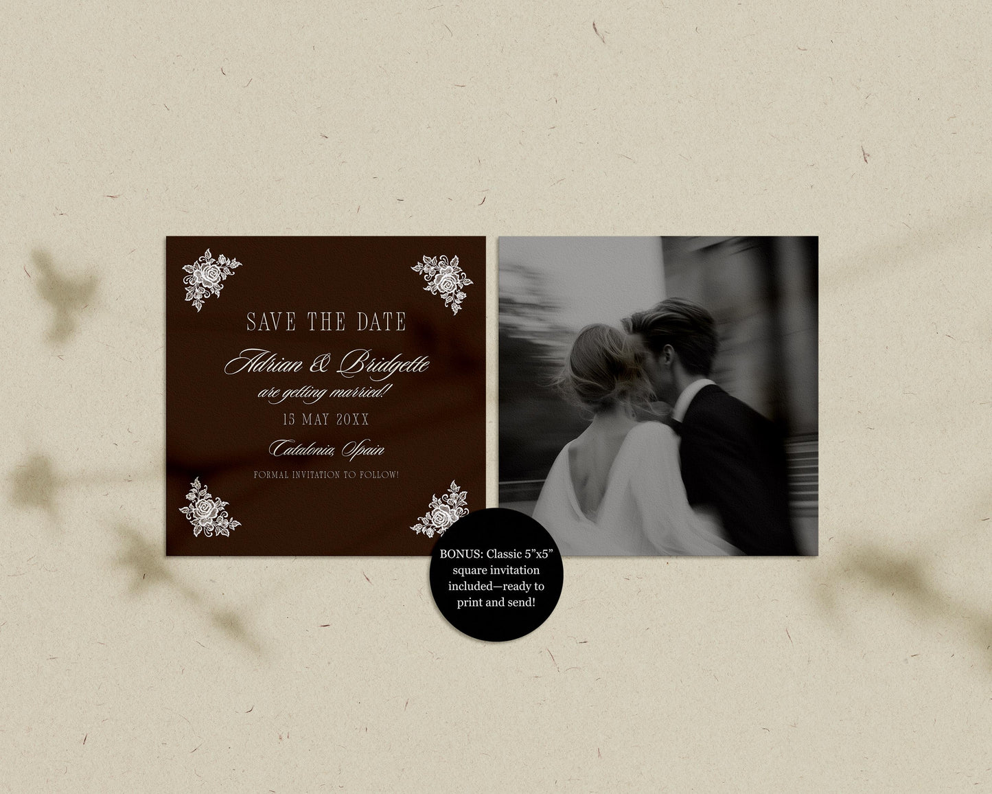 Old Money Wedding Save the Date Website Template Digital Wedding Save the Date Canva Template Wedding Google Forms Modern Wedding Website