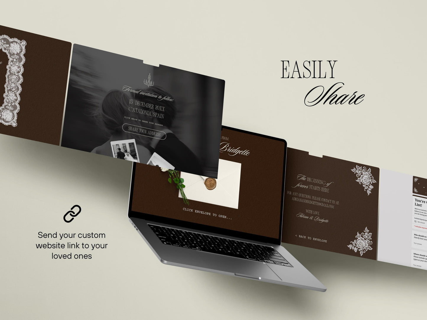 Old Money Wedding Save the Date Website Template Digital Wedding Save the Date Canva Template Wedding Google Forms Modern Wedding Website
