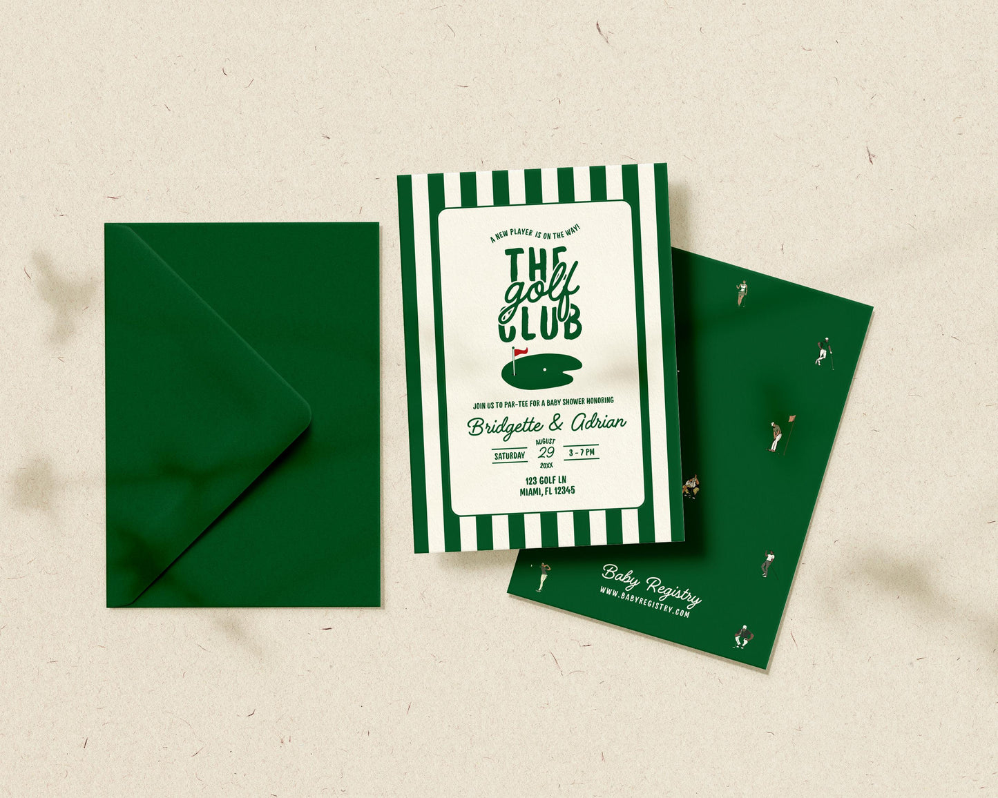 Vintage Golf Baby Shower Bundle Templates Old Money Country Club Invitation Editable Golf Welcome Sign Baby Shower Games Country Club Menu