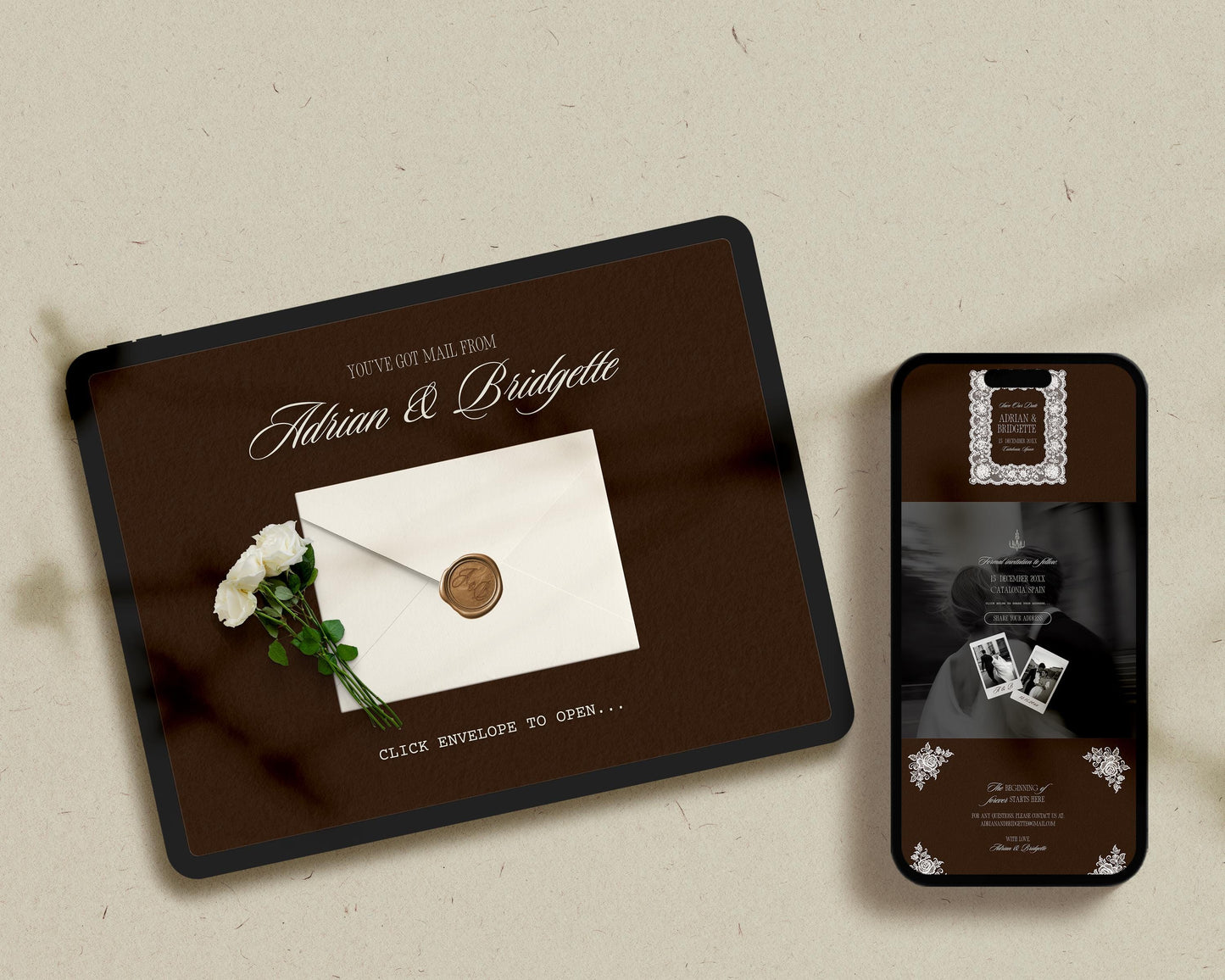 Old Money Wedding Save the Date Website Template Digital Wedding Save the Date Canva Template Wedding Google Forms Modern Wedding Website