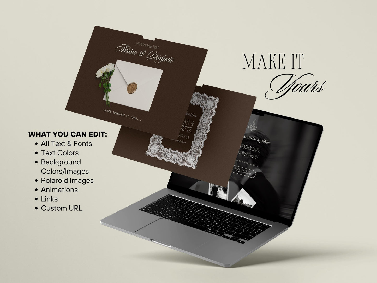 Old Money Wedding Save the Date Website Template Digital Wedding Save the Date Canva Template Wedding Google Forms Modern Wedding Website