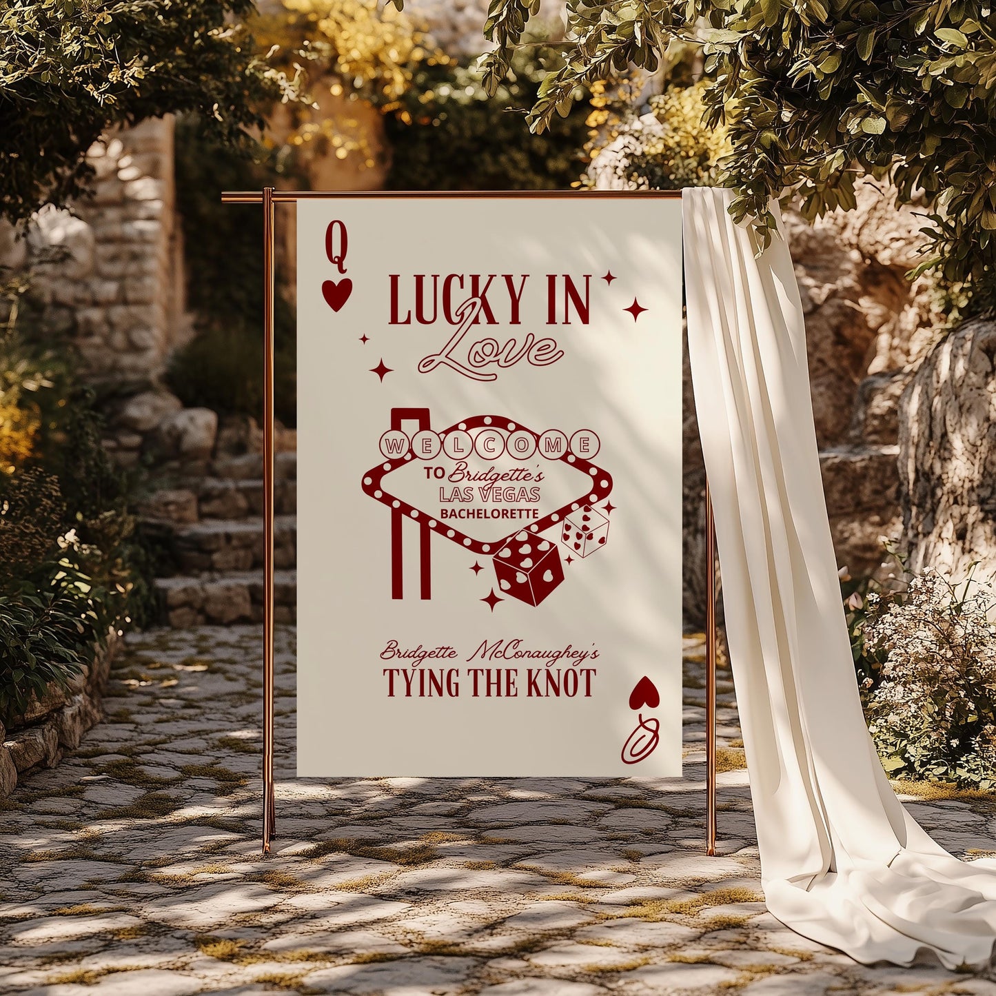 Vegas Bachelorette Bundle Templates Lucky in Love Invitation Playing Card Vintage Vegas Wedding Retro Vegas Welcome Sign Vegas Menu Design