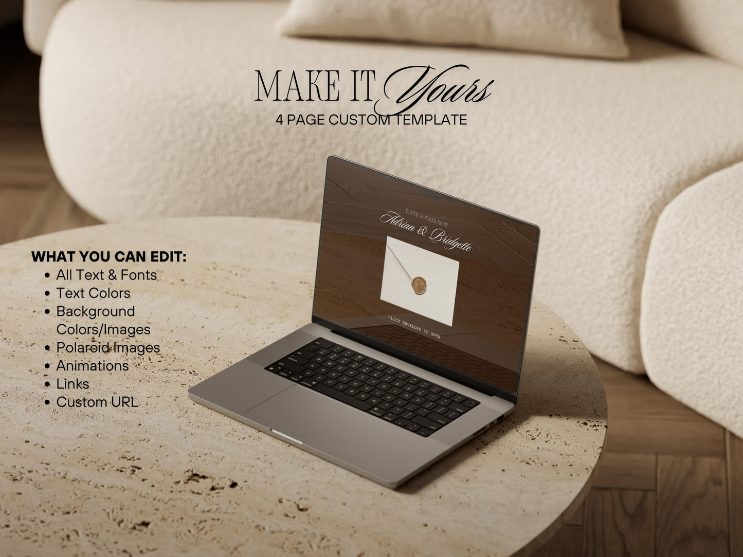 Old Money Wedding Website Template Editable Digital Wedding Invitation Website RSVP Google Forms Classy Wedding Website Invitation Moody
