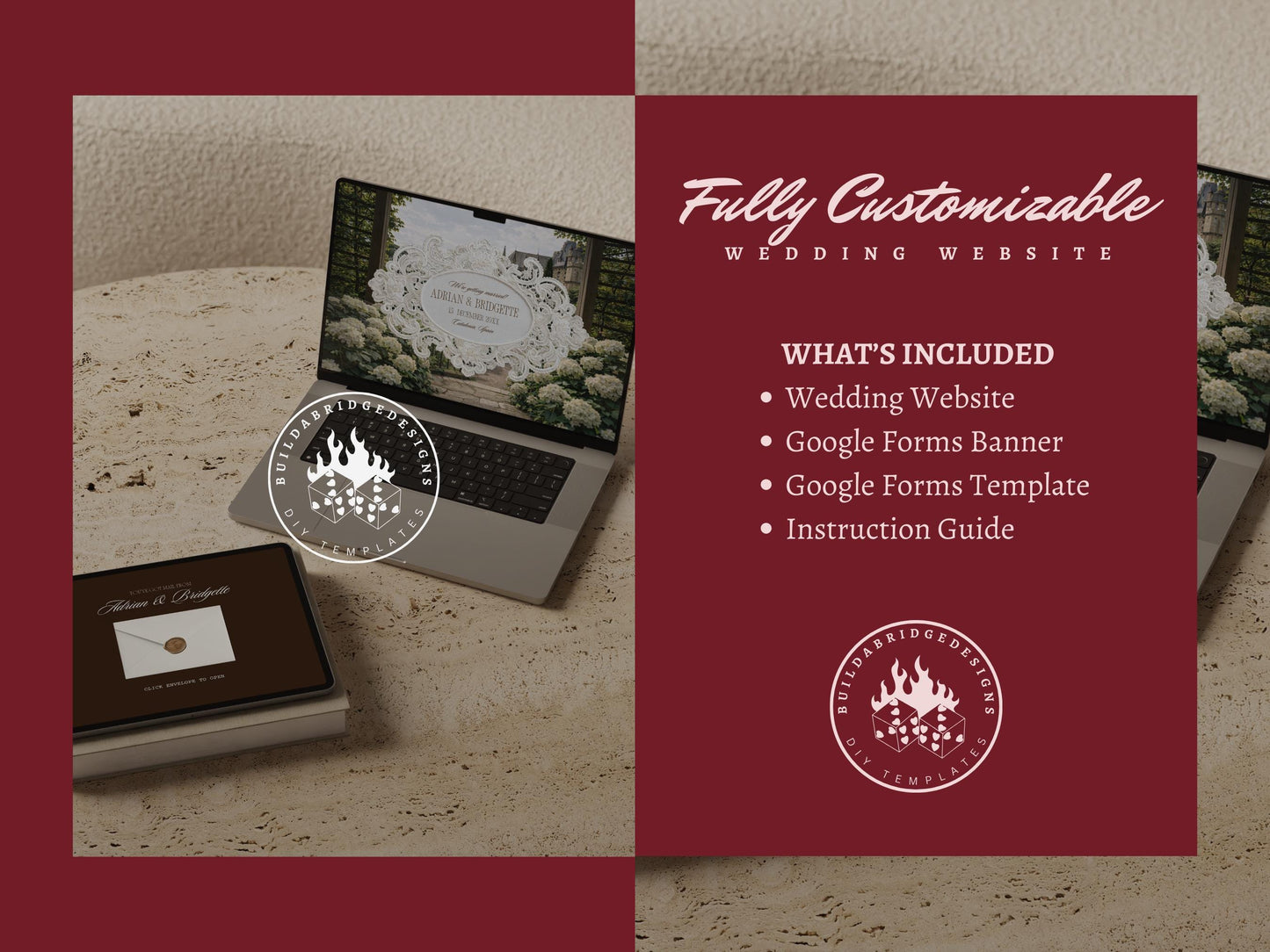 Old Money Wedding Website Template Editable Digital Wedding Invitation Website RSVP Google Form Classy Wedding Website Invitation Moody