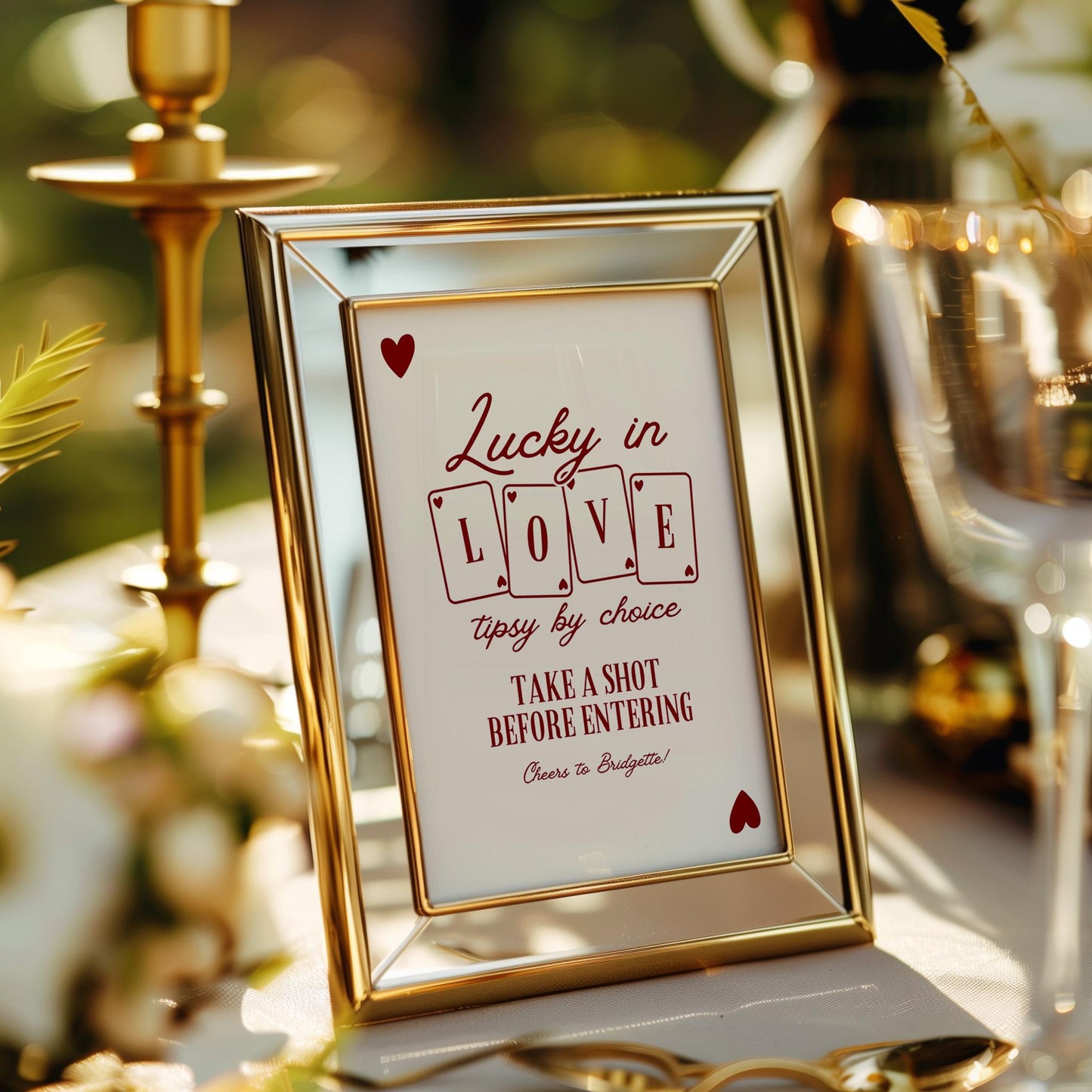 Vegas Bachelorette Bundle Templates Lucky in Love Invitation Playing Card Vintage Vegas Wedding Retro Vegas Welcome Sign Vegas Menu Design