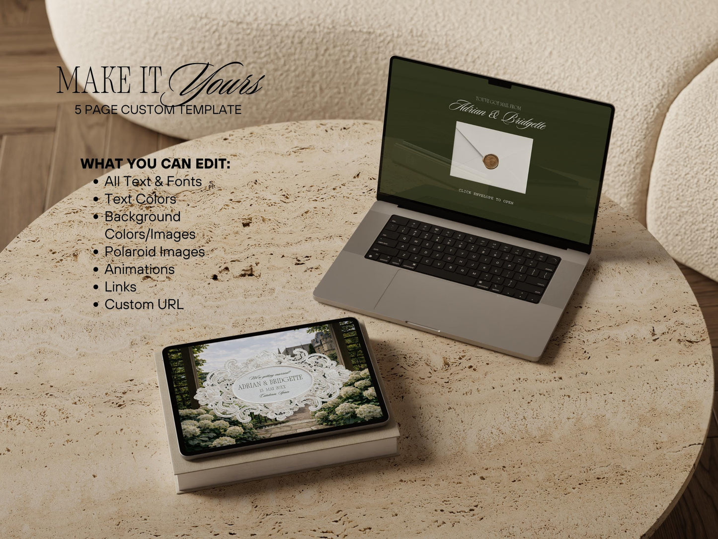 Old Money Wedding Website Template Editable Luxury Wedding Website RSVP Google Forms Classy Wedding Website Invitation Canva Website Invite