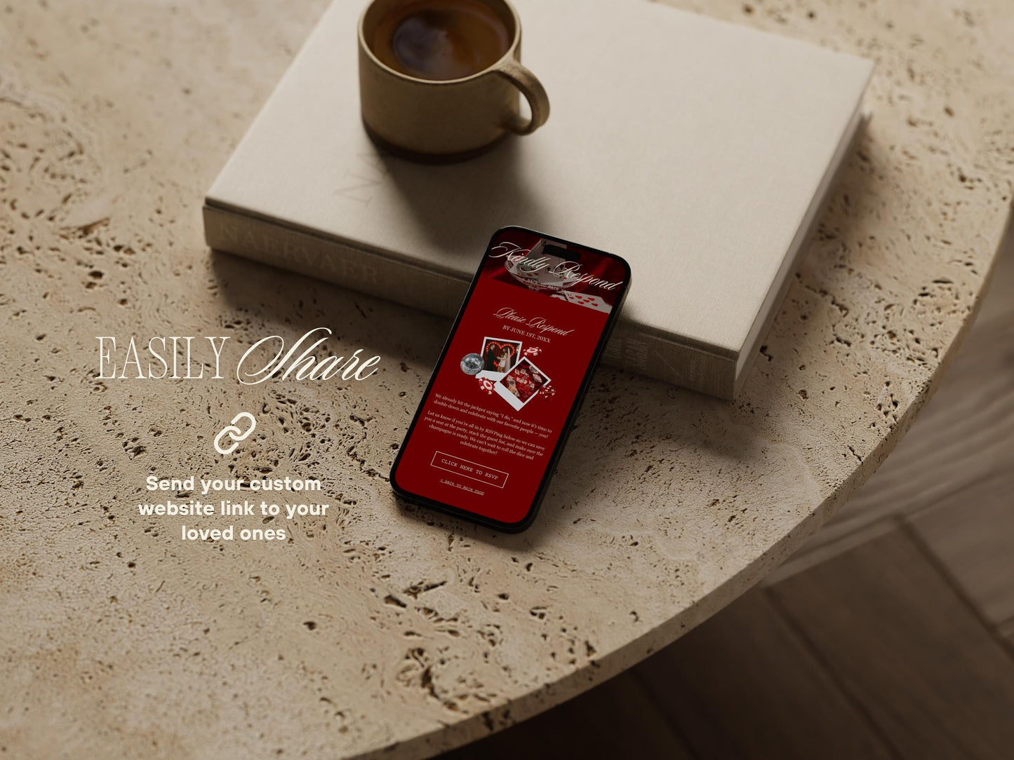 Vegas Elopement Website Template Editable Vegas Wedding Invitation Website RSVP Google Forms Lucky in Love Vegas Elopement Reception Invite