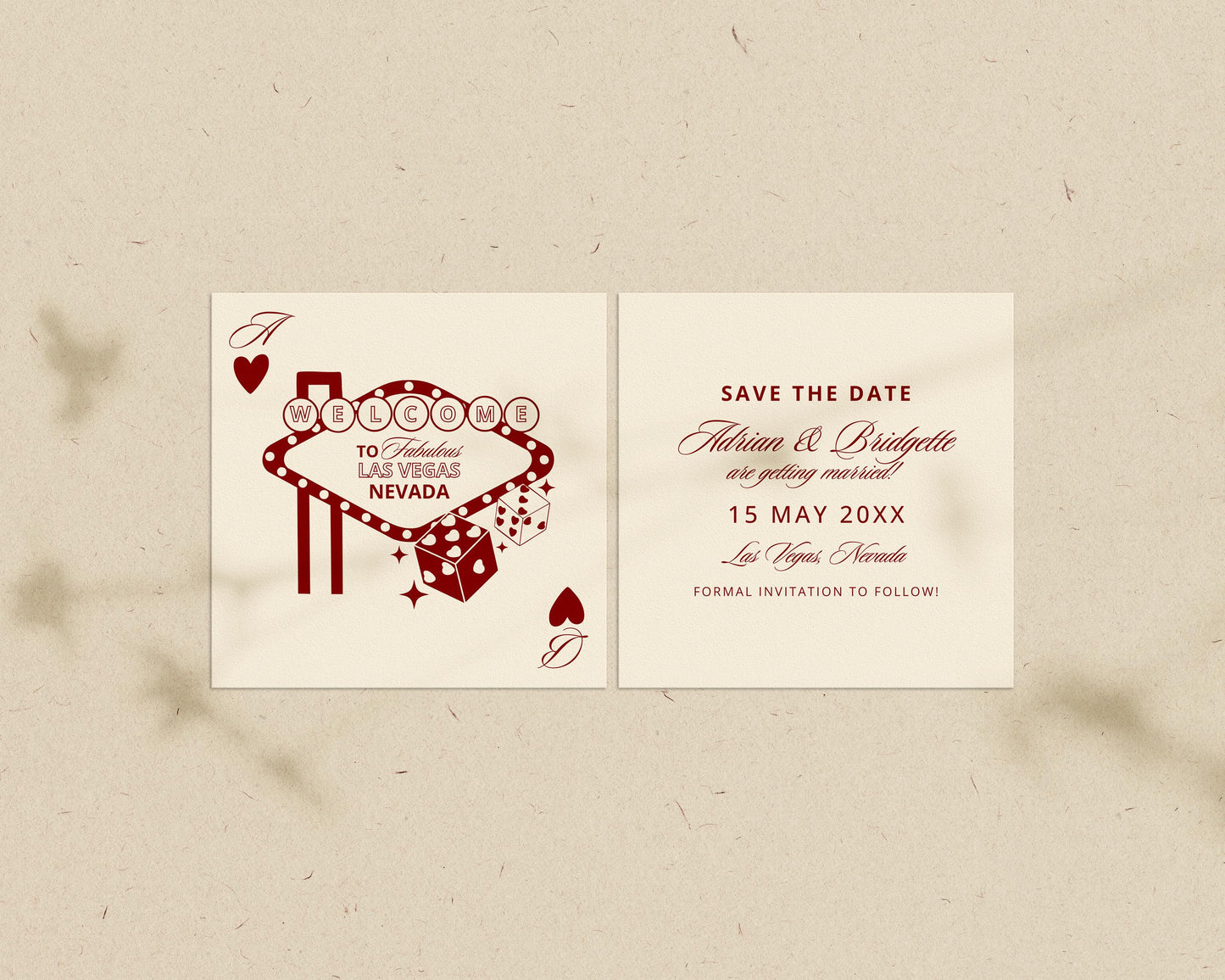 Vegas Wedding Save the Date Website Template Editable DIY Digital Save the Date Website Lucky in Love Vegas Elopement Save the Date Template
